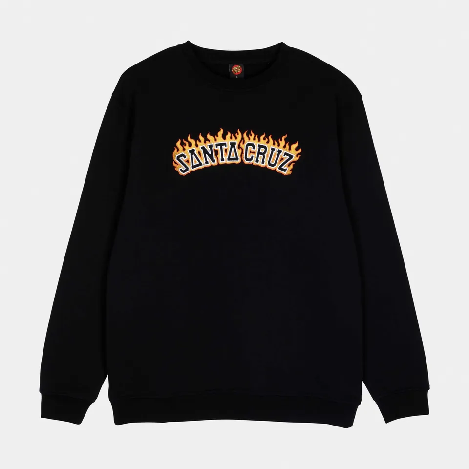 santa-cruz-skateboards-burnt-collegiate-felpa-crew-unisex image 1