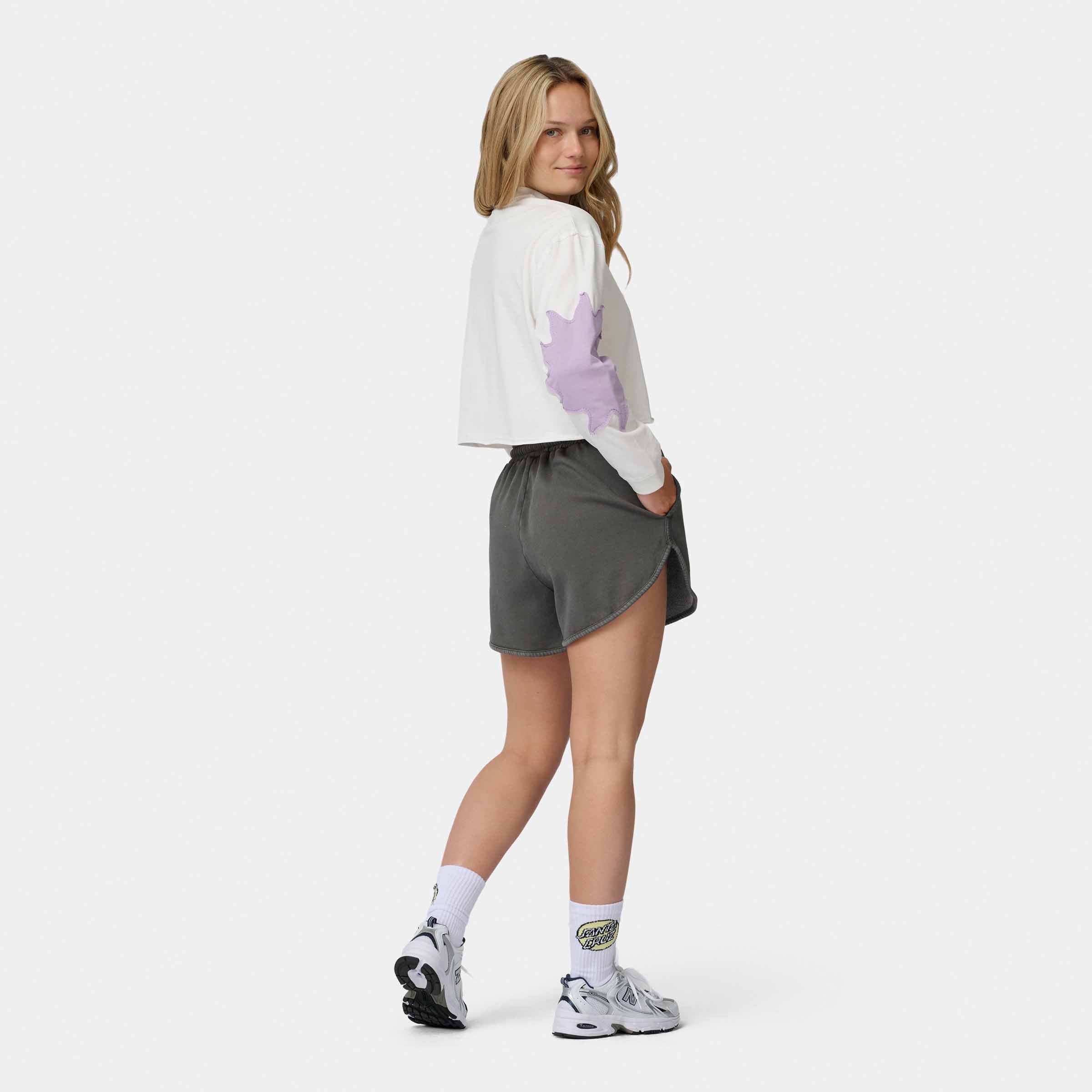 santa-cruz-skateboards-sun-daze-patch-top-donna-manica-lunga-boxy-cropped image 6