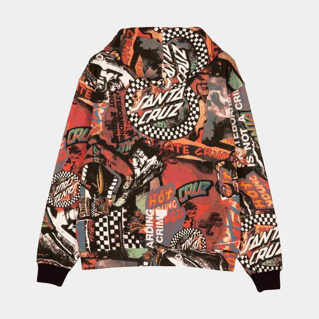 santa-cruz-skateboards-collage-zip-hoodie-full-zip-loose-fit-all-over image 1