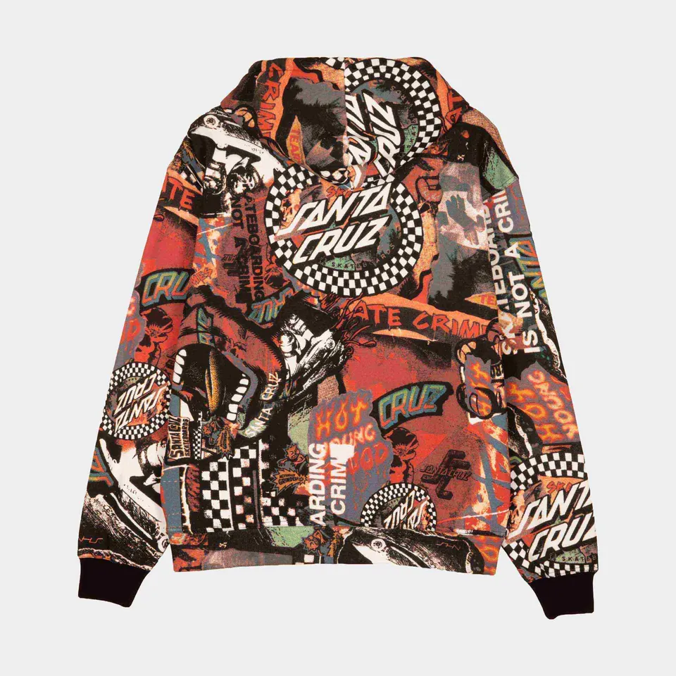 santa-cruz-skateboards-collage-zip-hoodie-full-zip-loose-fit-all-over image 1