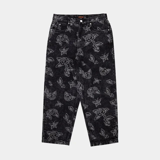 santa-cruz-skateboards-big-pants-mono-flash-roses-pantalone-baggy-denim image 1