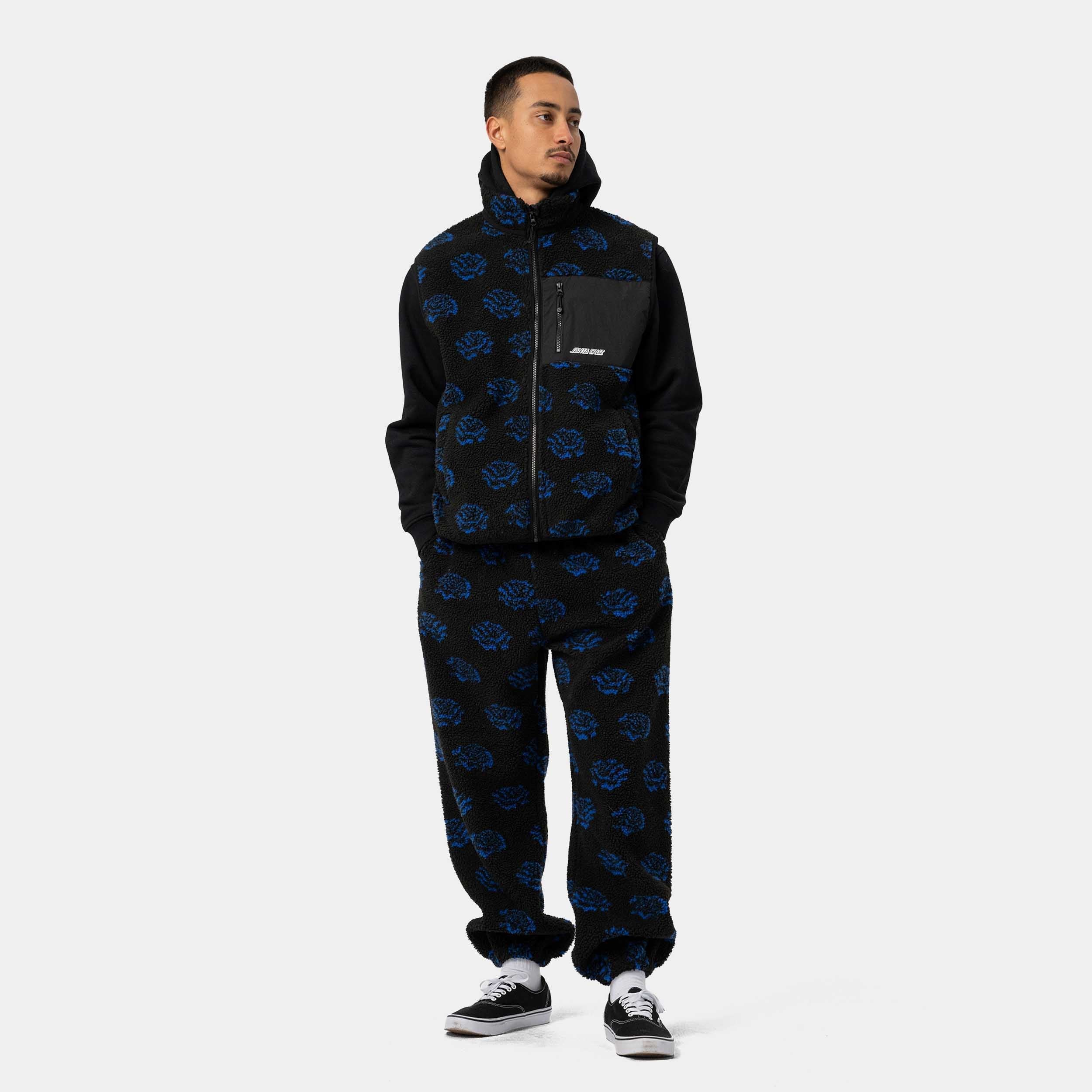 santa-cruz-skateboards-freestyle-gilet-pile-sherpa-zip-unisex image 5