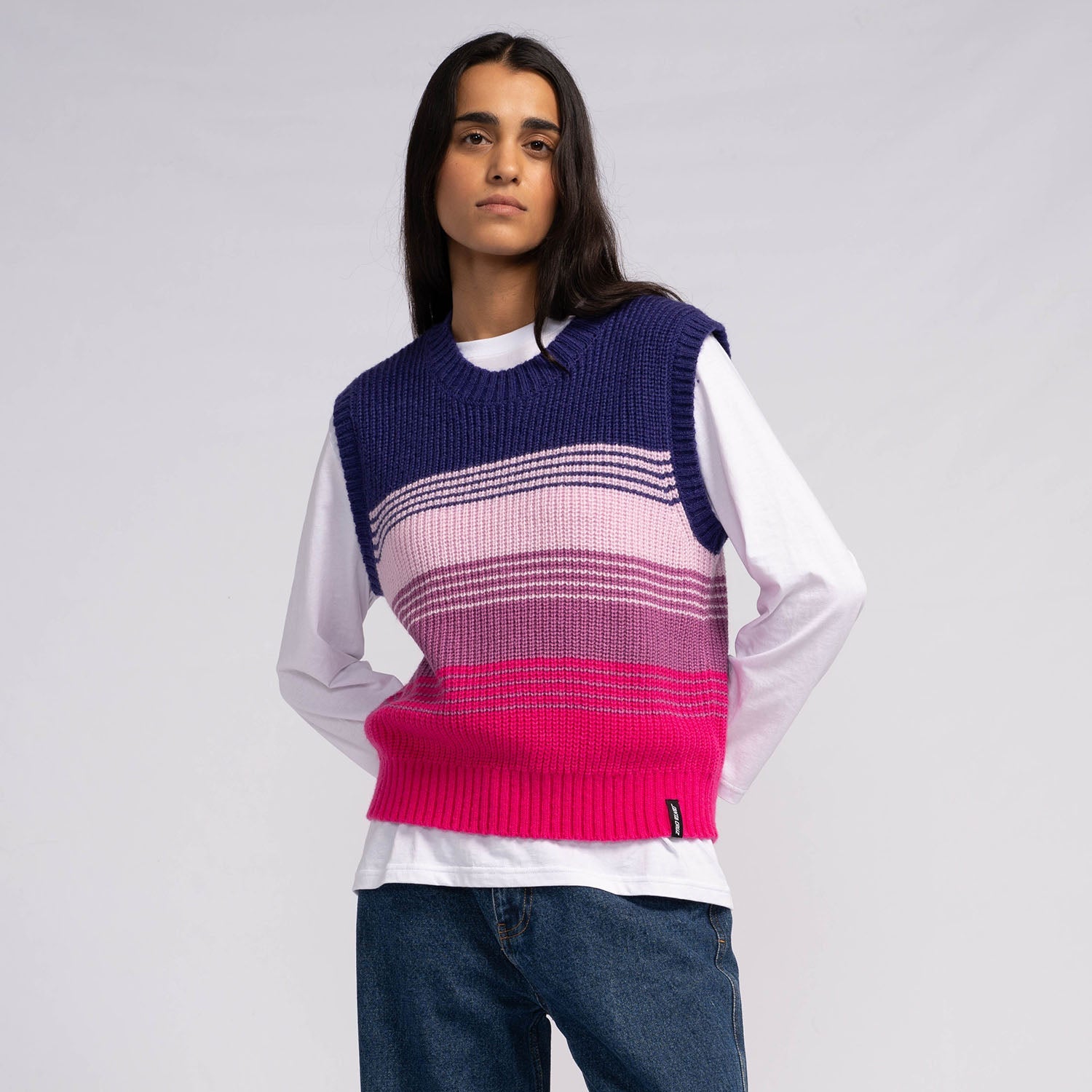 santa-cruz-skateboards-afterglow-knit-vest-gilet-in-maglia-donna image 3