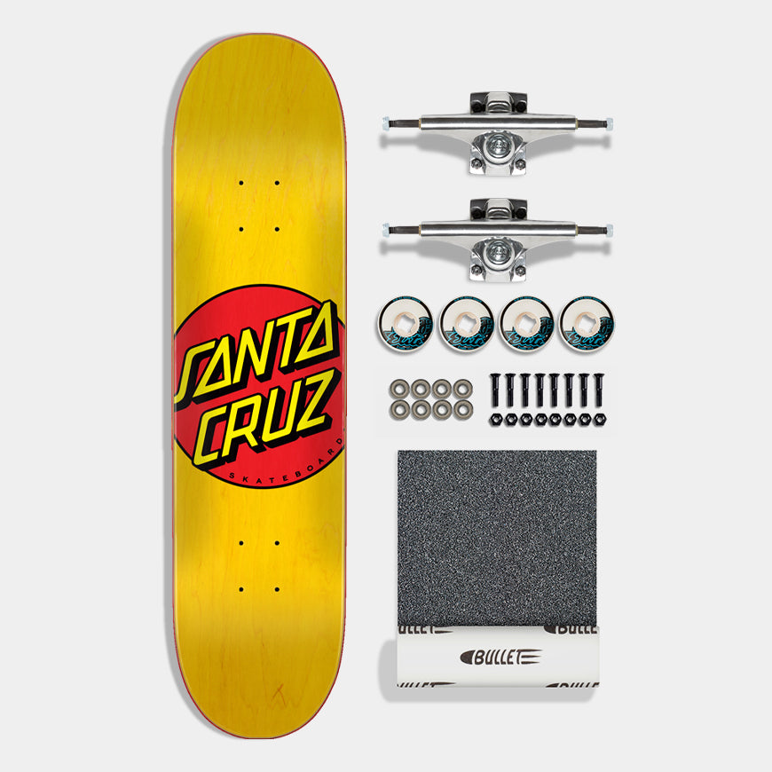 santa-cruz-skateboards-classic-dot-build-at-home-complete-skateboard-7-75in-x-31 image 1