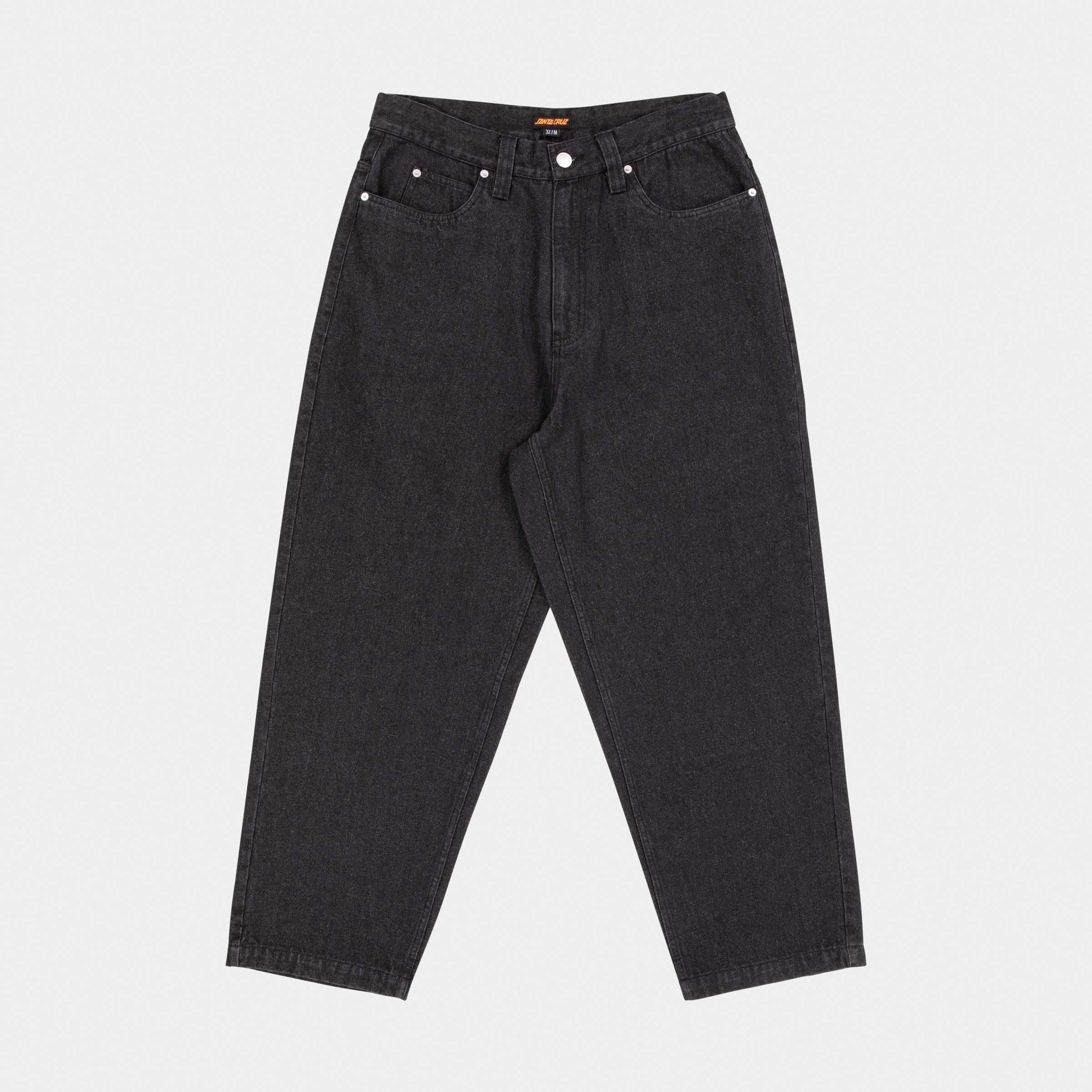 santa-cruz-skateboards-big-pants-baggy-denim-black-wash-taglia-34 image 1