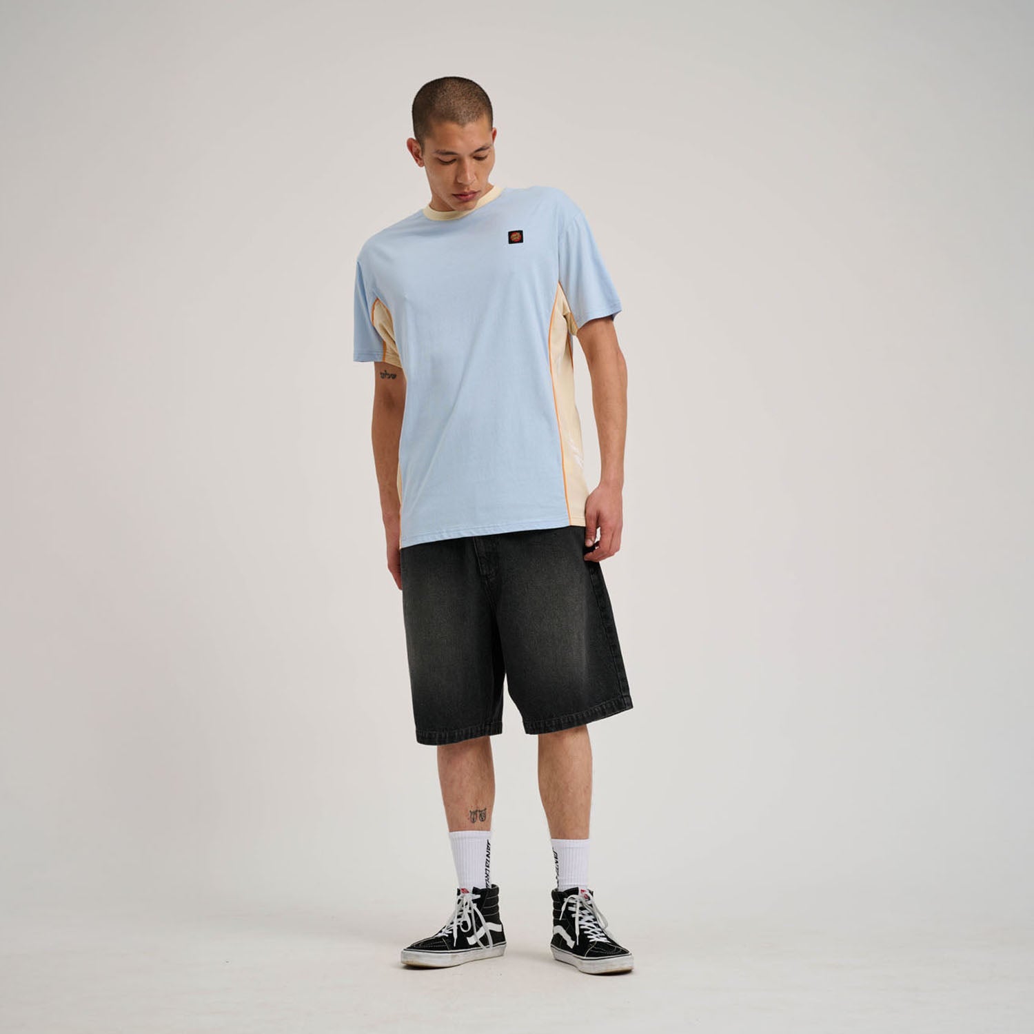 santa-cruz-skateboards-strip-racer-t-shirt-maglietta-cotone-regular-fit image 6