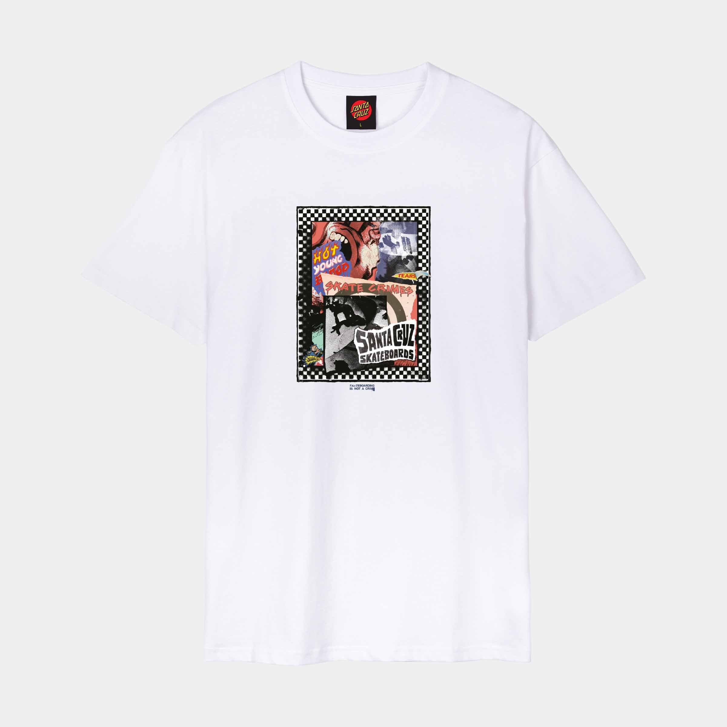 santa-cruz-skateboards-ad-collage-front-t-shirt image 1