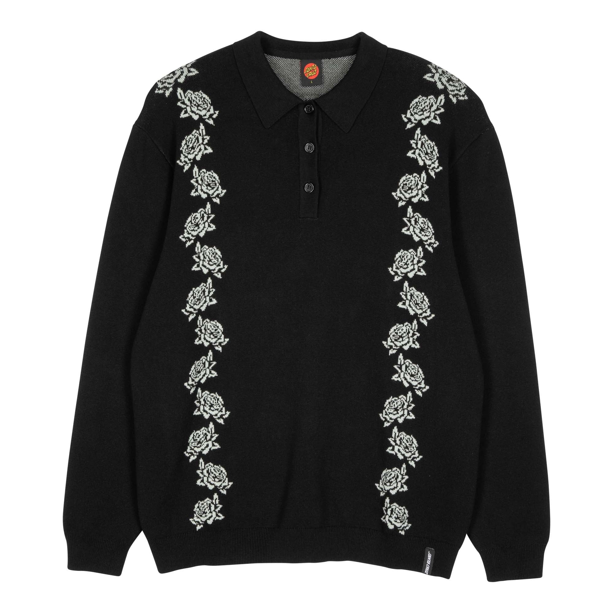 santa-cruz-skateboards-donnie-polo-knit-crew-polo-in-maglia-manica-lunga image 1