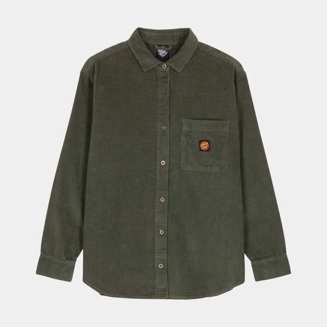 santa-cruz-skateboards-classic-label-camicia-manica-lunga-donna-corduroy image 1