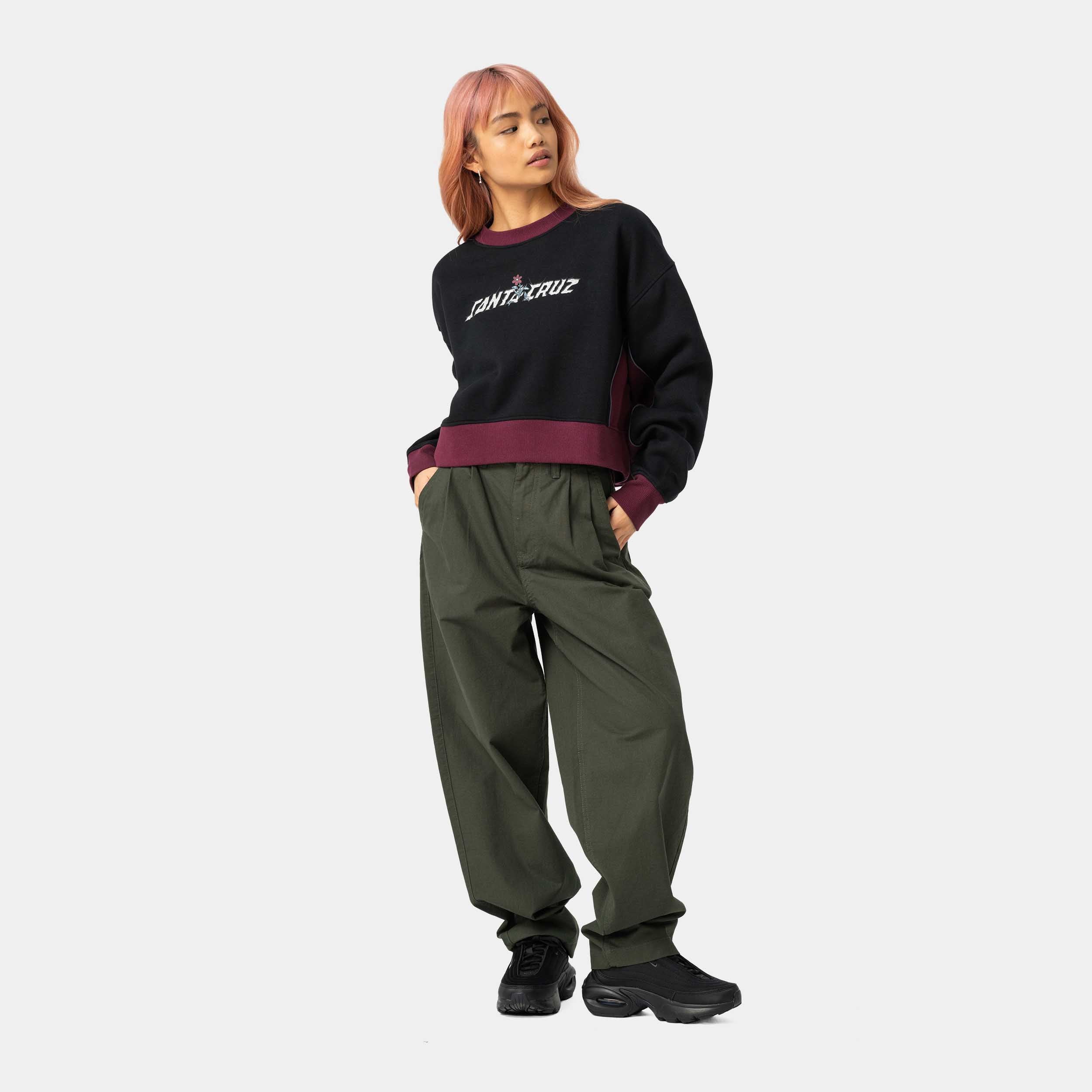 santa-cruz-skateboards-flourish-strip-crew-felpa-girocollo-donna-cropped-oversiz image 4
