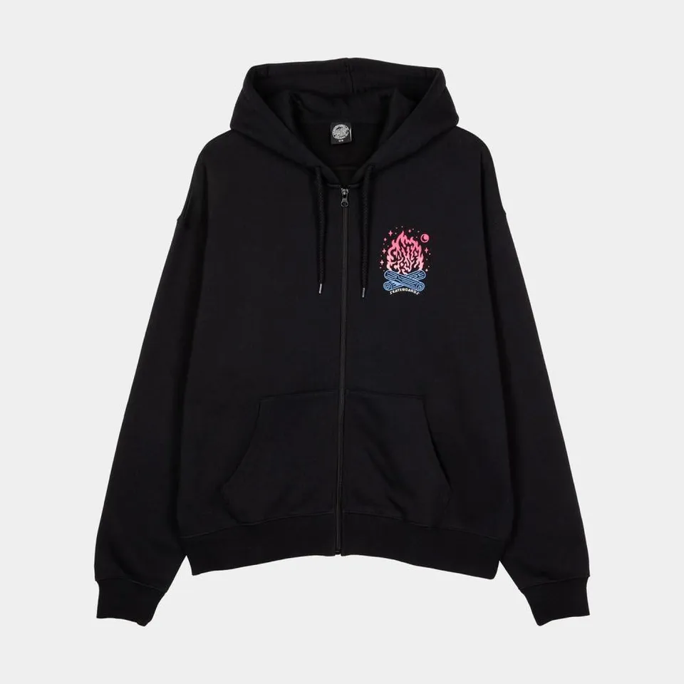 santa-cruz-skateboards-starry-campfire-zip-hoodie-felpa-zip-boxy-fit image 1