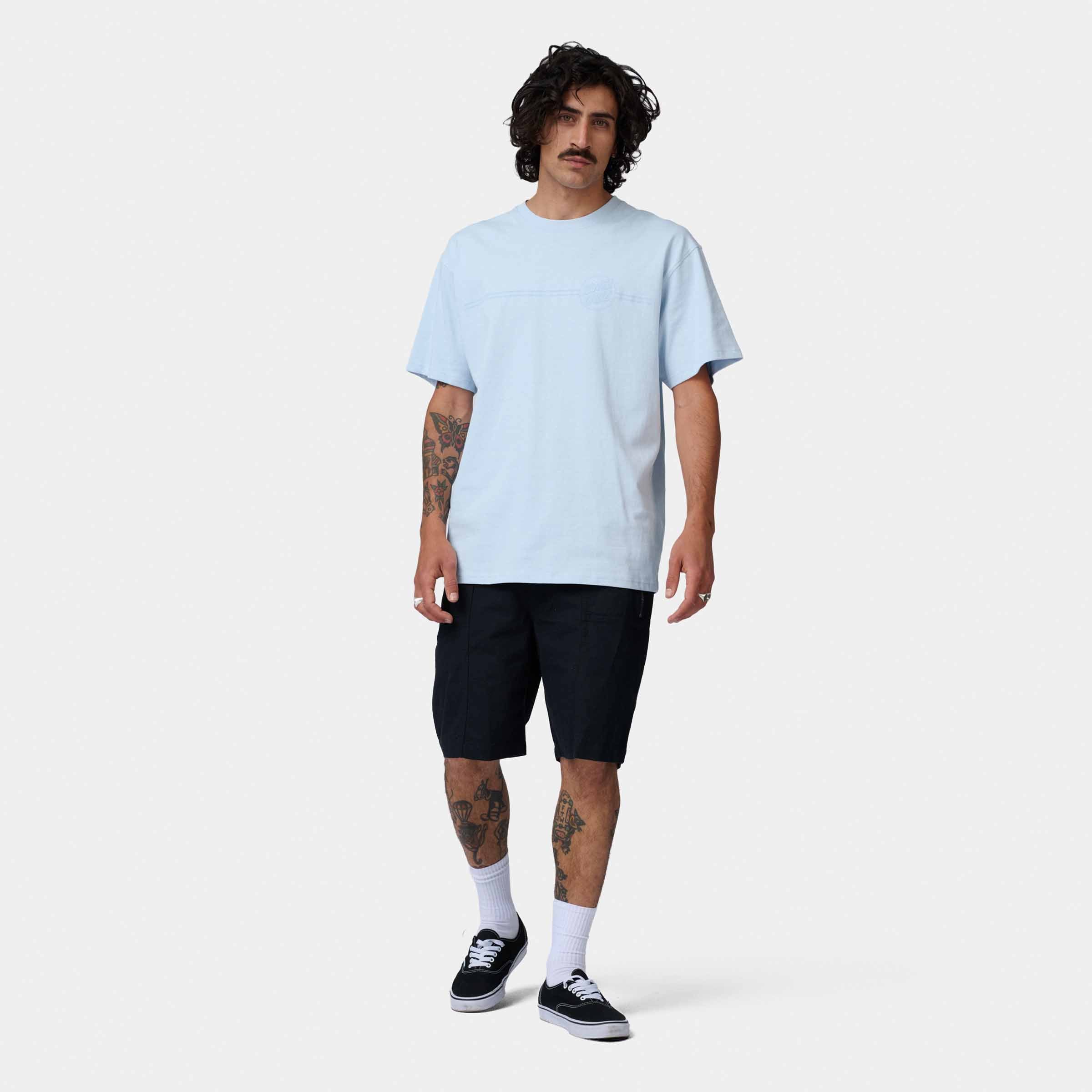 santa-cruz-skateboards-tonal-opus-dot-stripe-t-shirt-maglietta-loose-fit image 6