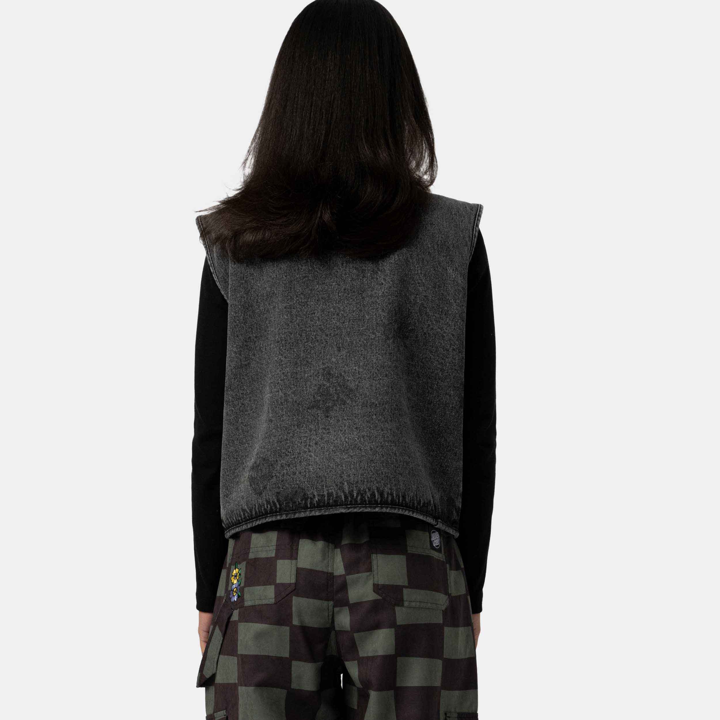 santa-cruz-skateboards-workers-gilet-reversibile-donna-denim-sherpa image 4