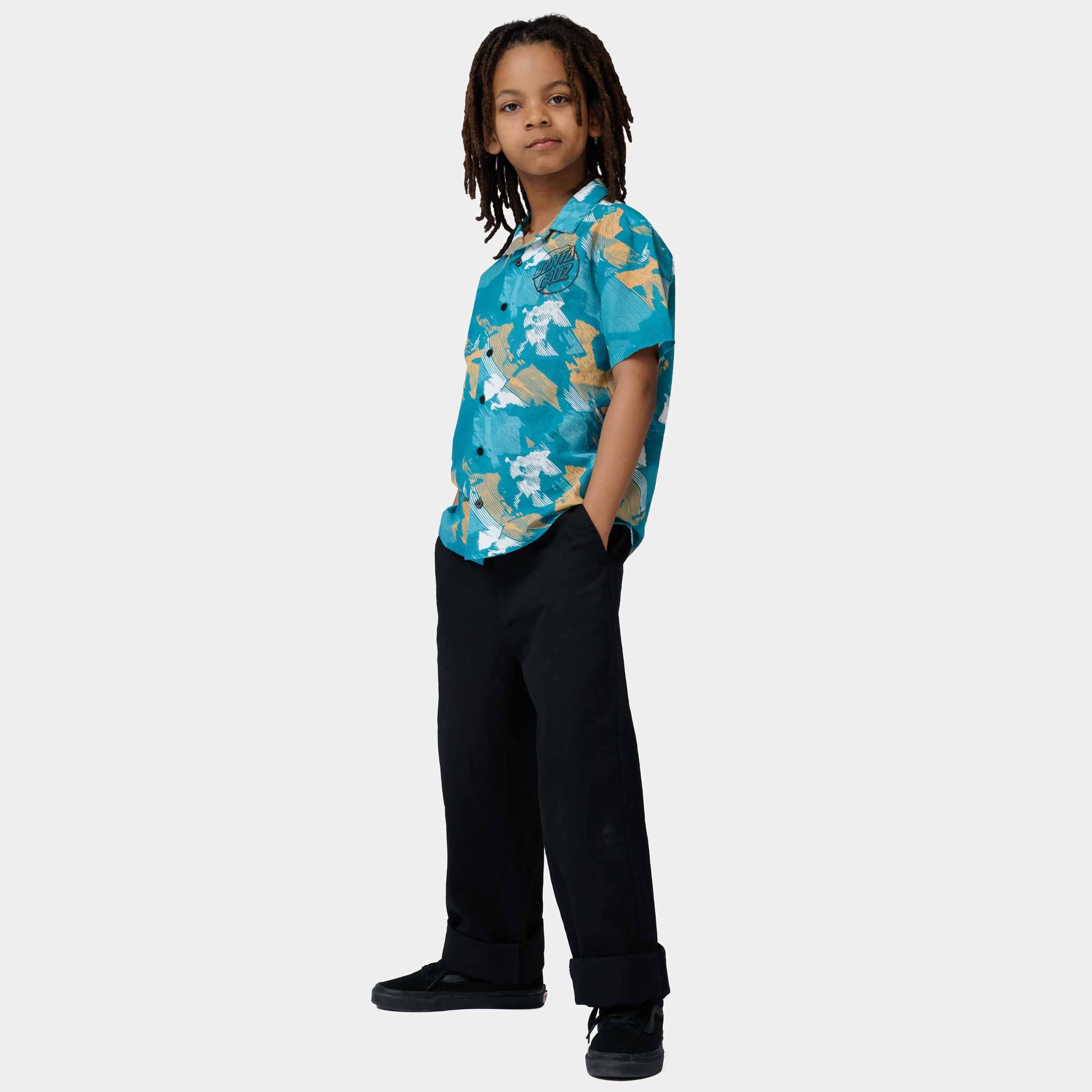 santa-cruz-skateboards-youth-stamped-opus-camicia-maniche-corte image 6