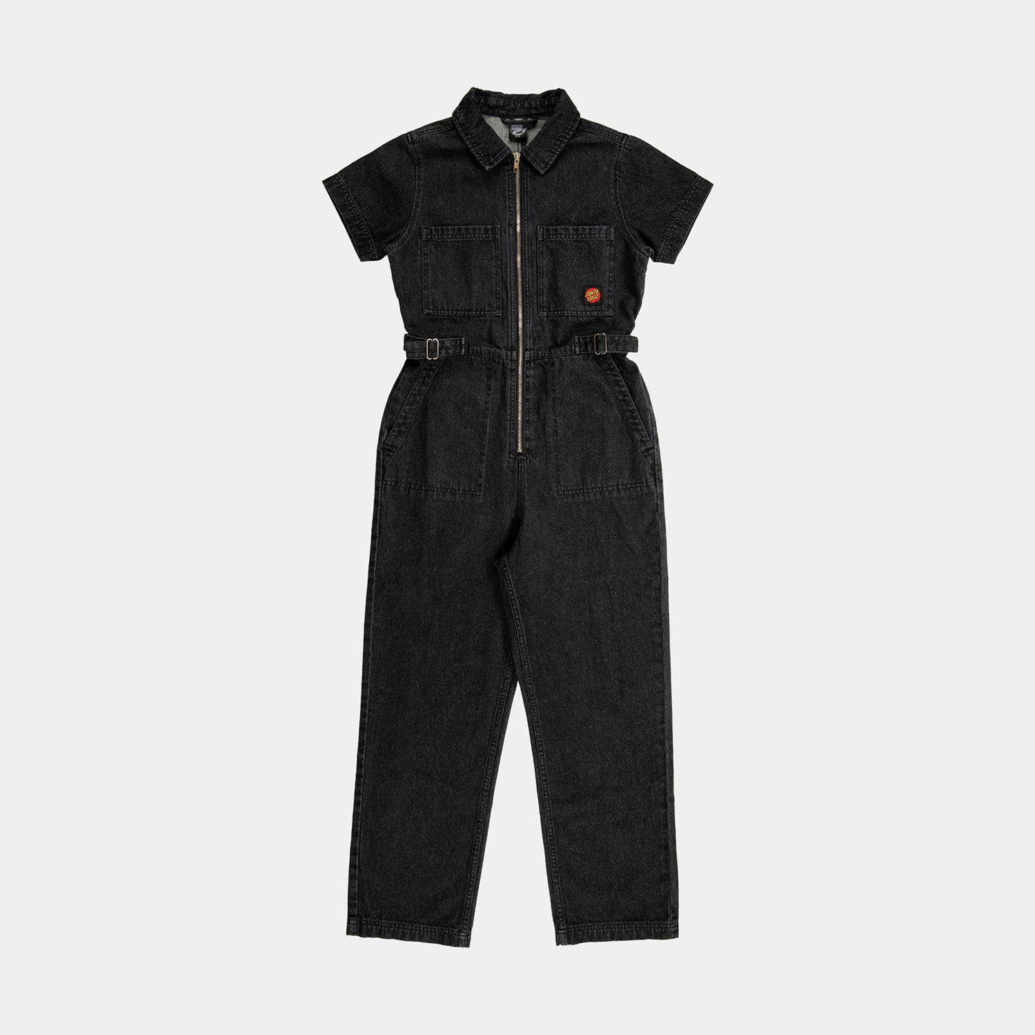 santa-cruz-skateboards-line-up-utility-jumpsuit-tuta-denim-donna image 1