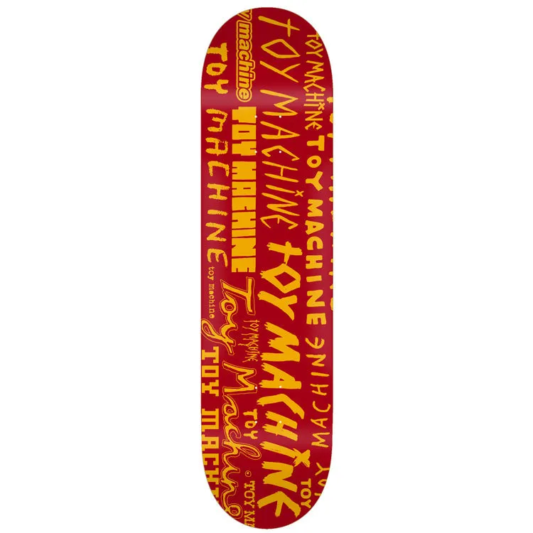 toy-machine-word-marks-red-8-00-tavola-skateboard-deck image 1
