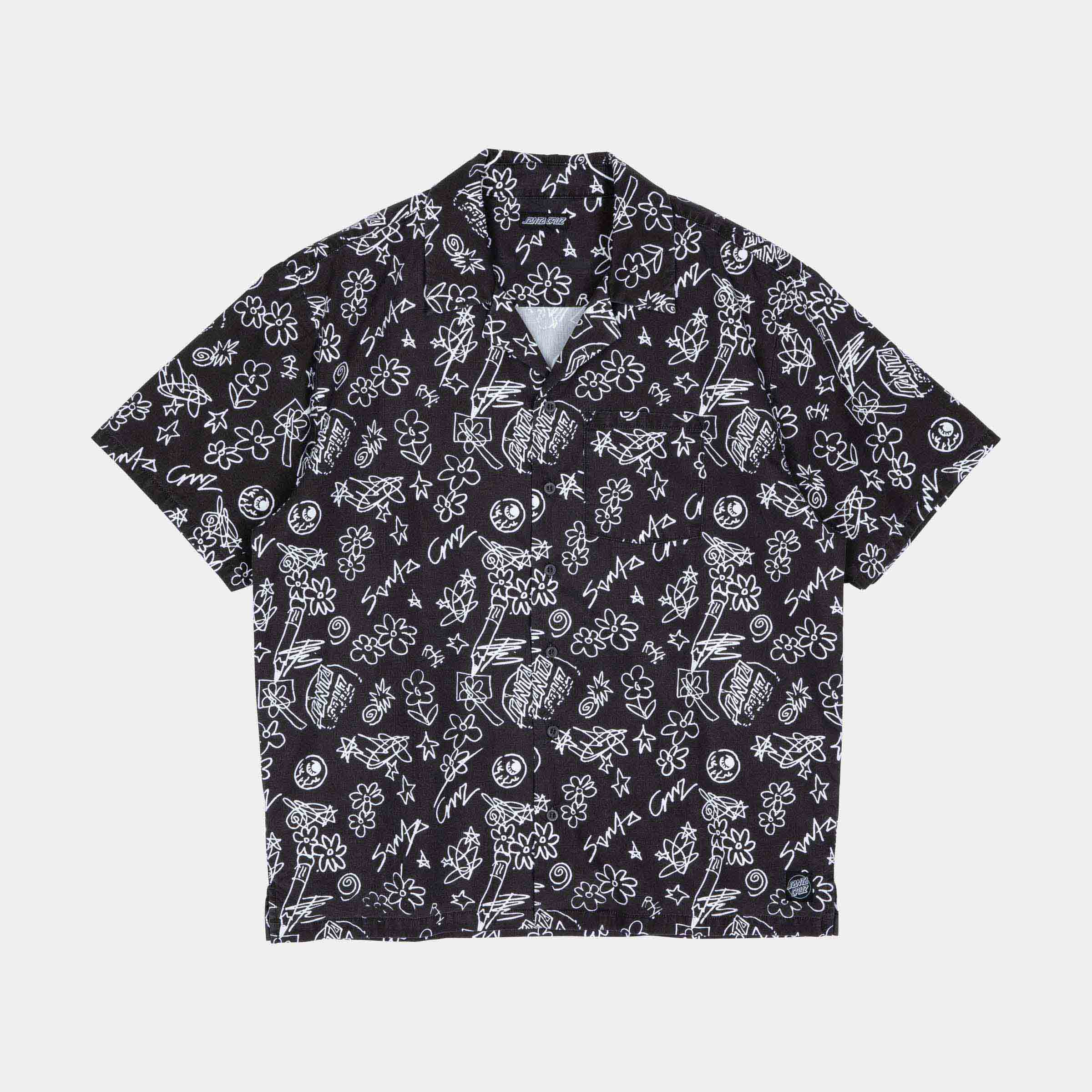 santa-cruz-skateboards-finn-short-sleeve-shirt-camicia-maniche-corte-fantasia image 1