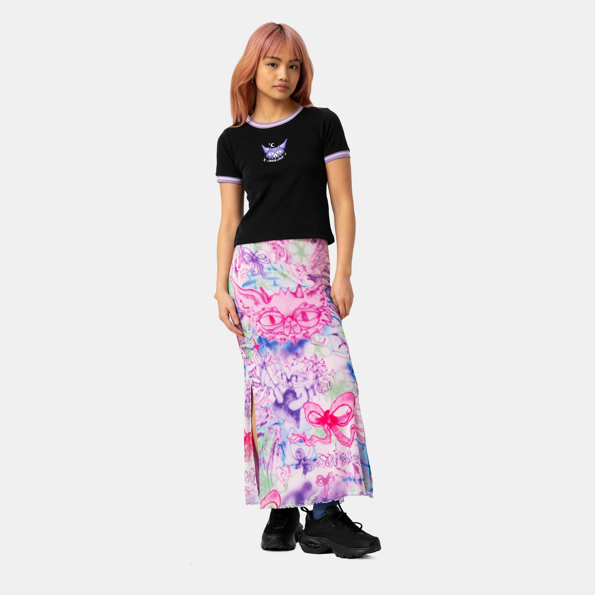 santa-cruz-skateboards-strip-digi-mesh-skirt-gonna-midi-in-rete image 7