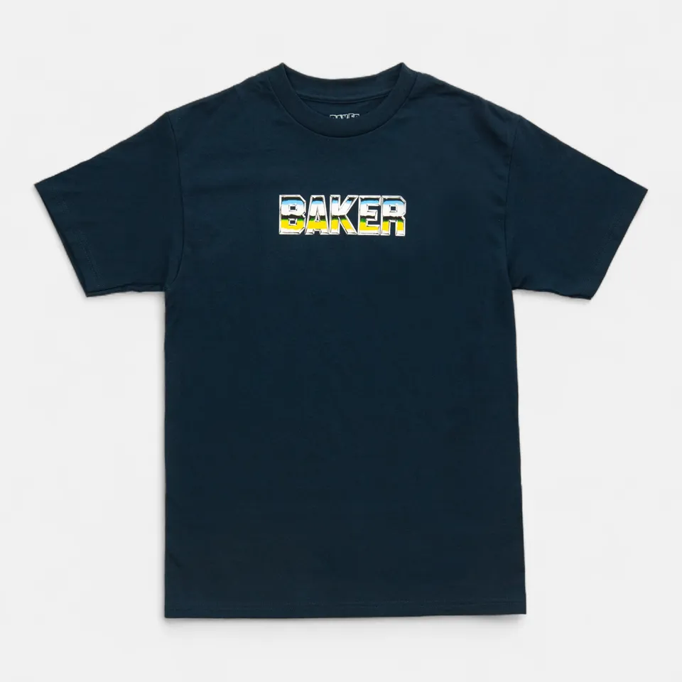 baker-skateboards-chome-zone-t-shirt-navy image 1