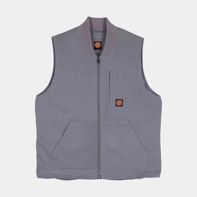 santa-cruz-skateboards-classic-label-gilet-uomo-in-canvas image 1