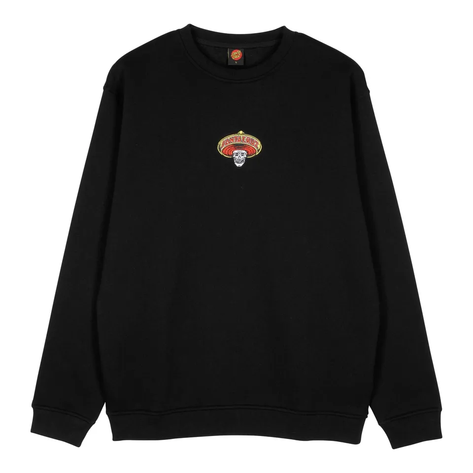 santa-cruz-skateboards-guzman-skull-crew-felpa-girocollo-unisex image 1