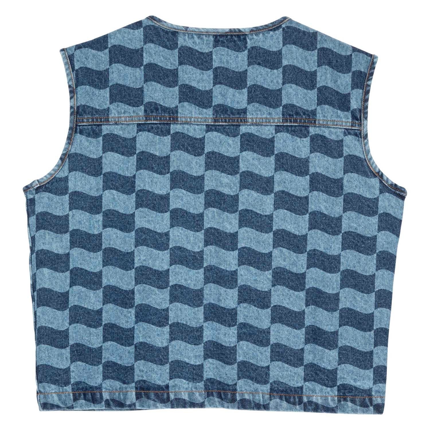 santa-cruz-skateboards-classic-label-gilet-denim-donna-regular-fit image 2