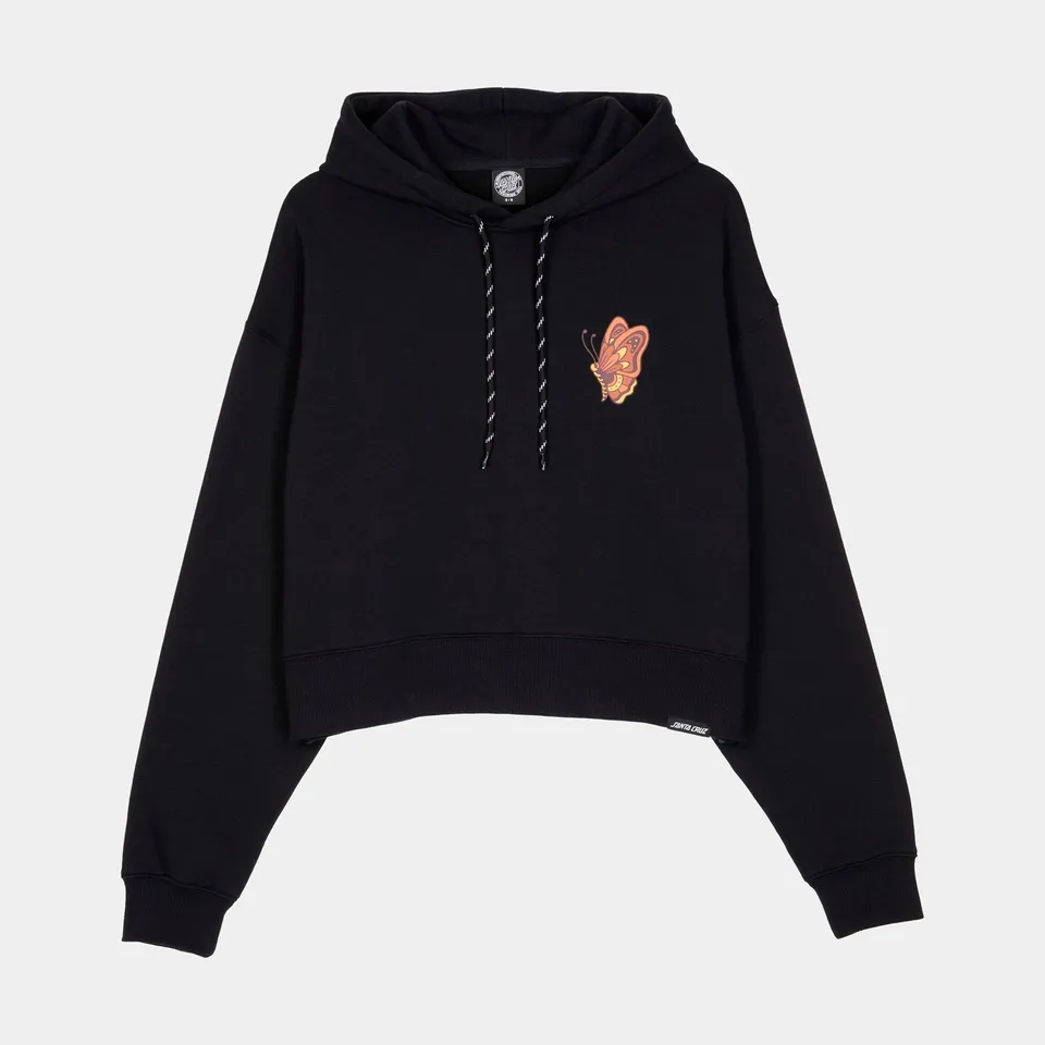 santa-cruz-skateboards-field-check-butterfly-hoodie-felpa-con-cappuccio-donna-cr image 1