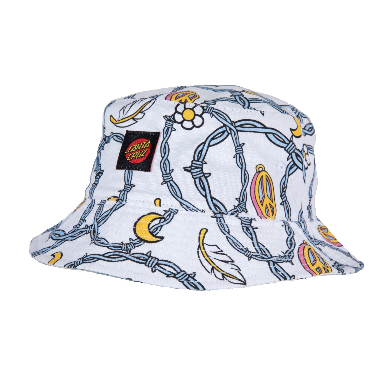 santa-cruz-skateboards-barbed-repeat-bucket-hat-cappello image 1