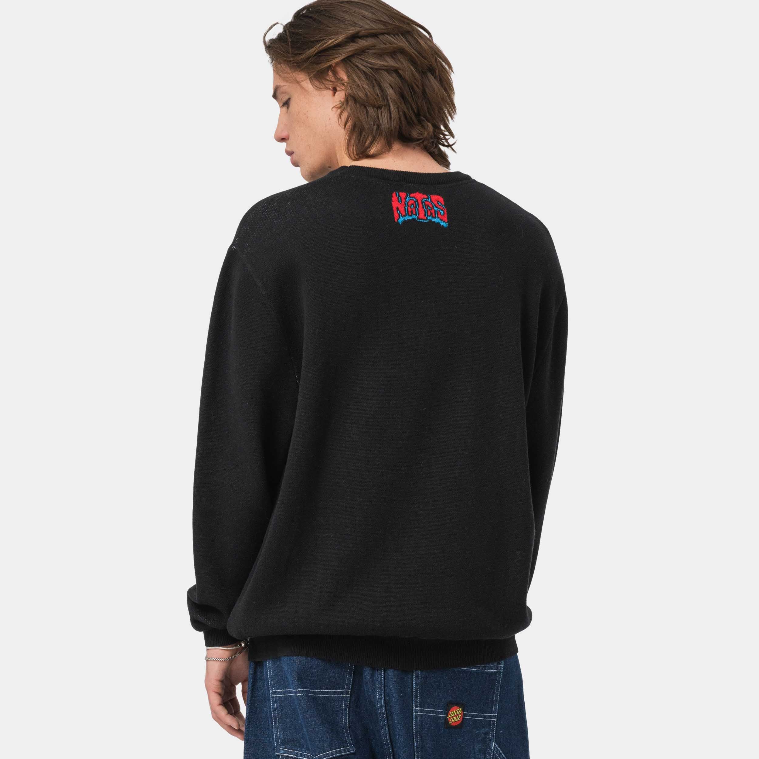 santa-cruz-skateboards-natas-panther-knit-crew-maglione image 4