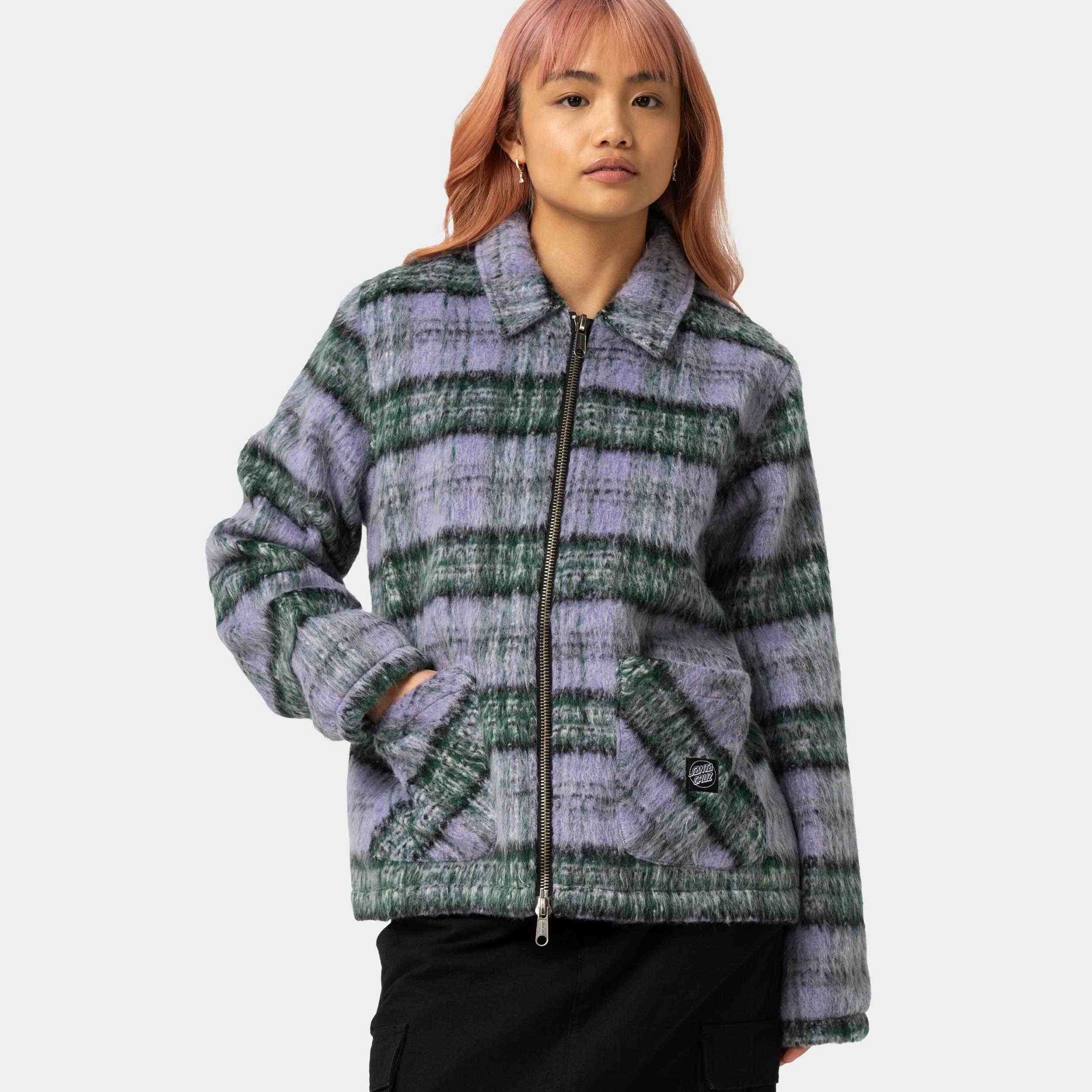 santa-cruz-skateboards-harbour-jacket-donna-giacca-zip-2-vie image 3