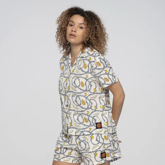 santa-cruz-skateboards-barbed-repeat-camicia-manica-corta-donna-regular-fit image 1