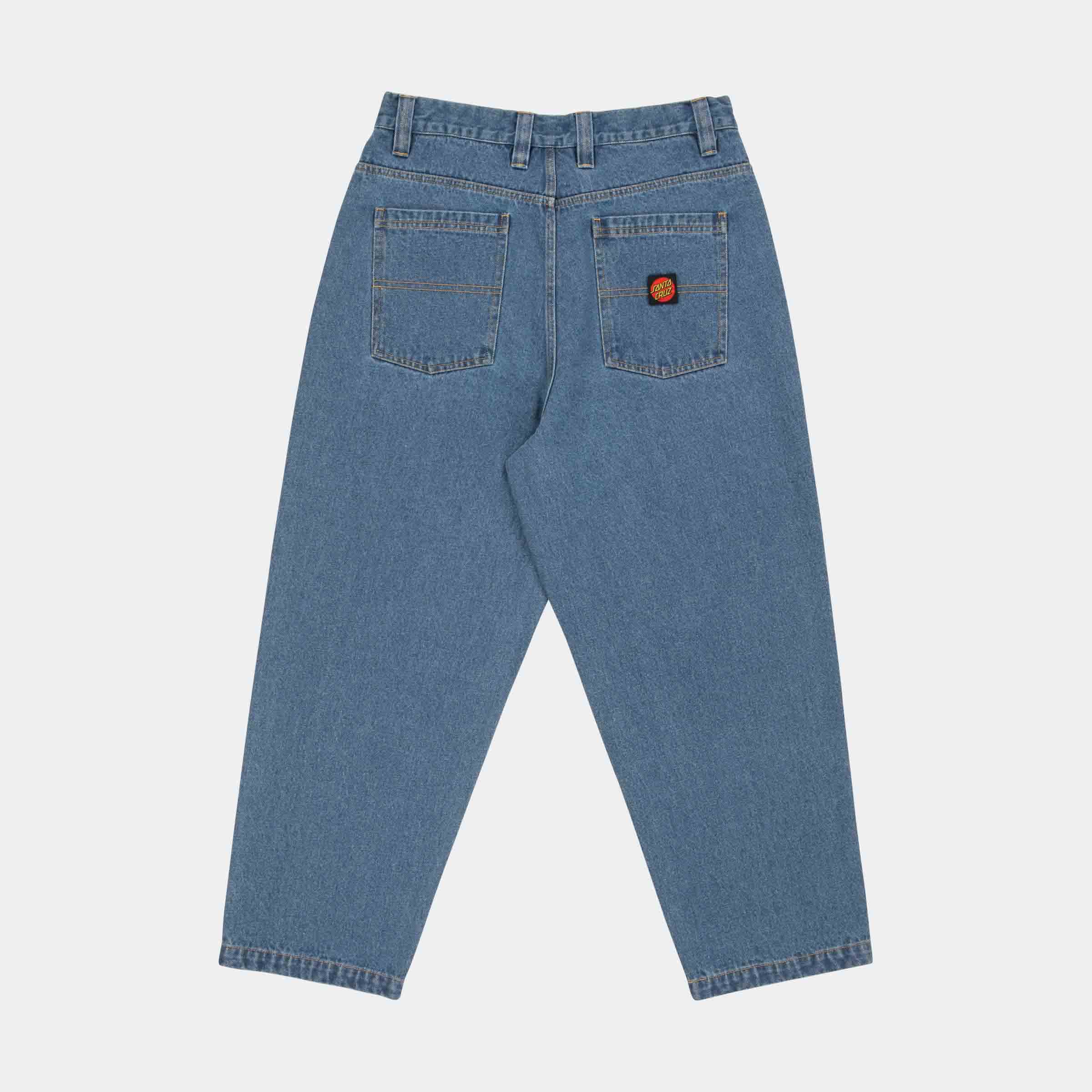 santa-cruz-skateboards-big-pants-baggy-denim-mid-blue-taglia-34 image 2