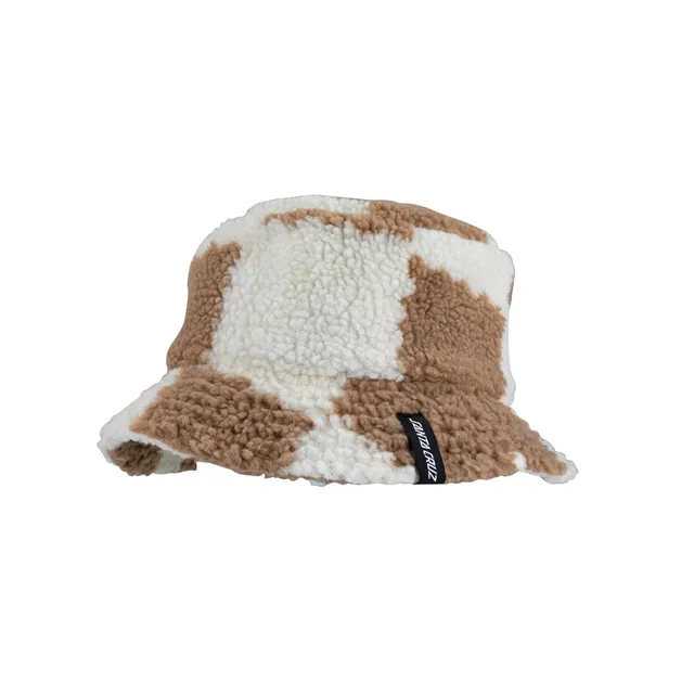 santa-cruz-skateboards-sydney-bucket-hat-cappello-in-sherpa-fleece-con-pattern image 1