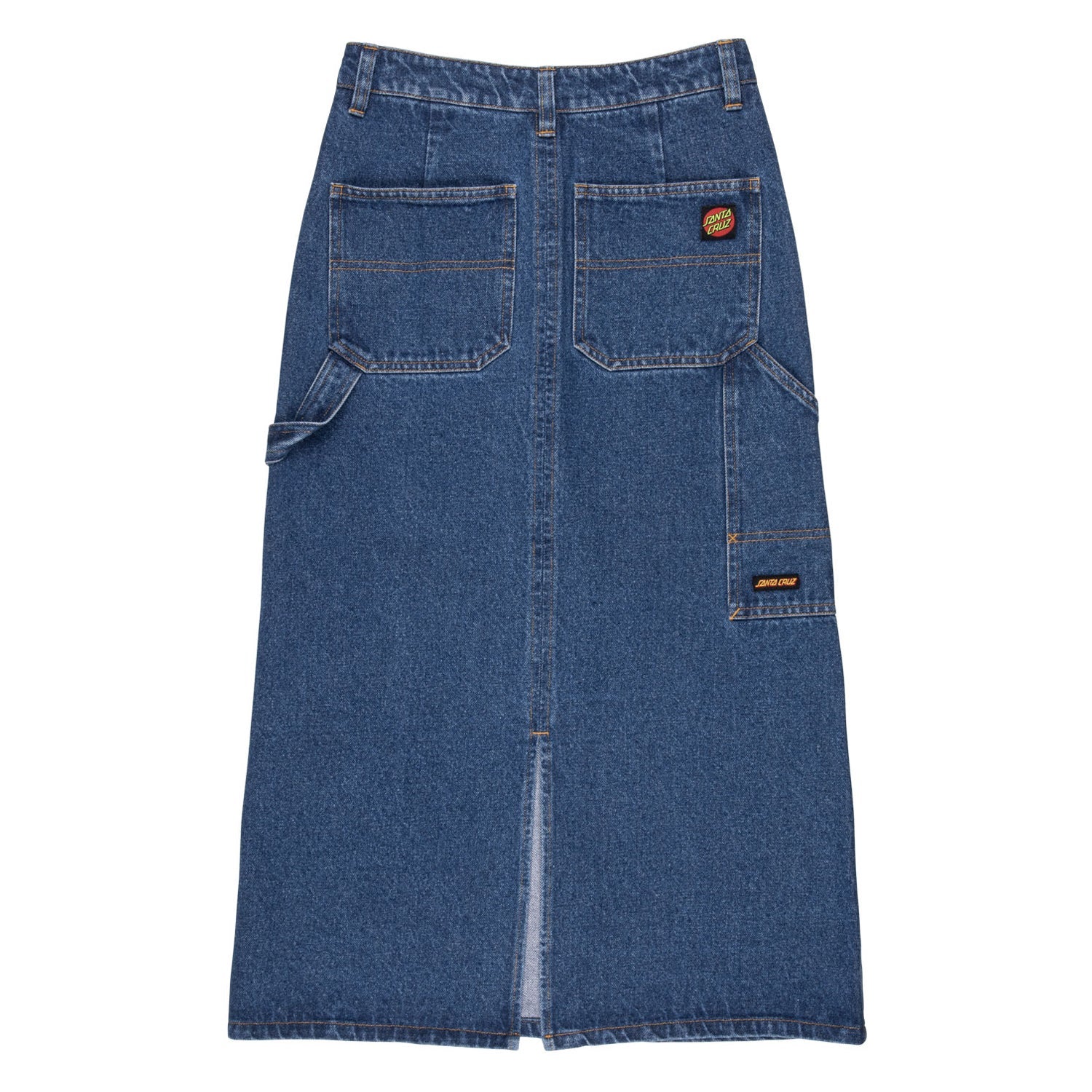 santa-cruz-skateboards-classic-carpenter-skirt-gonna-in-denim-13-5oz image 2