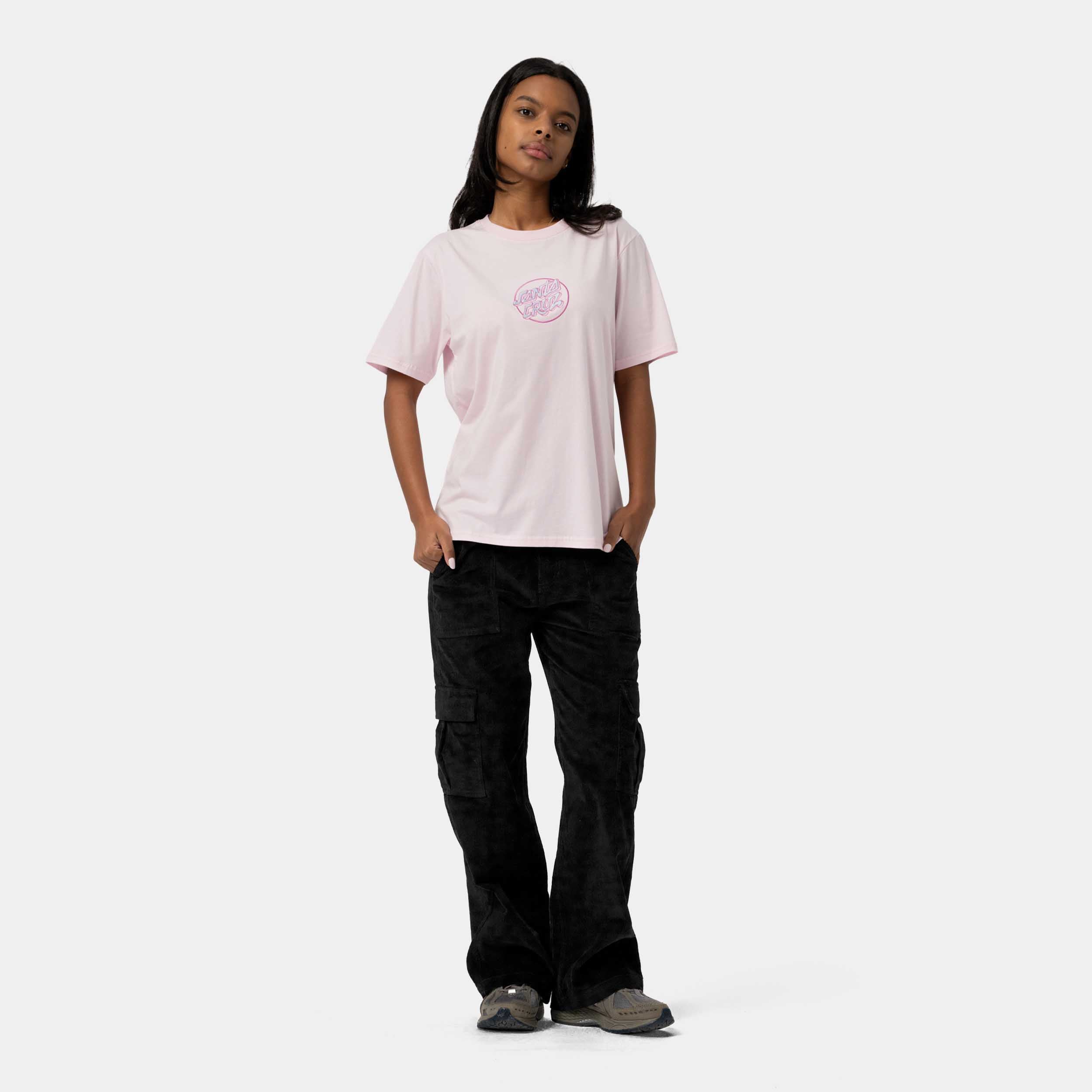 santa-cruz-skateboards-nouveau-dot-center-t-shirt-maglietta-donna-loose-con-rica image 5