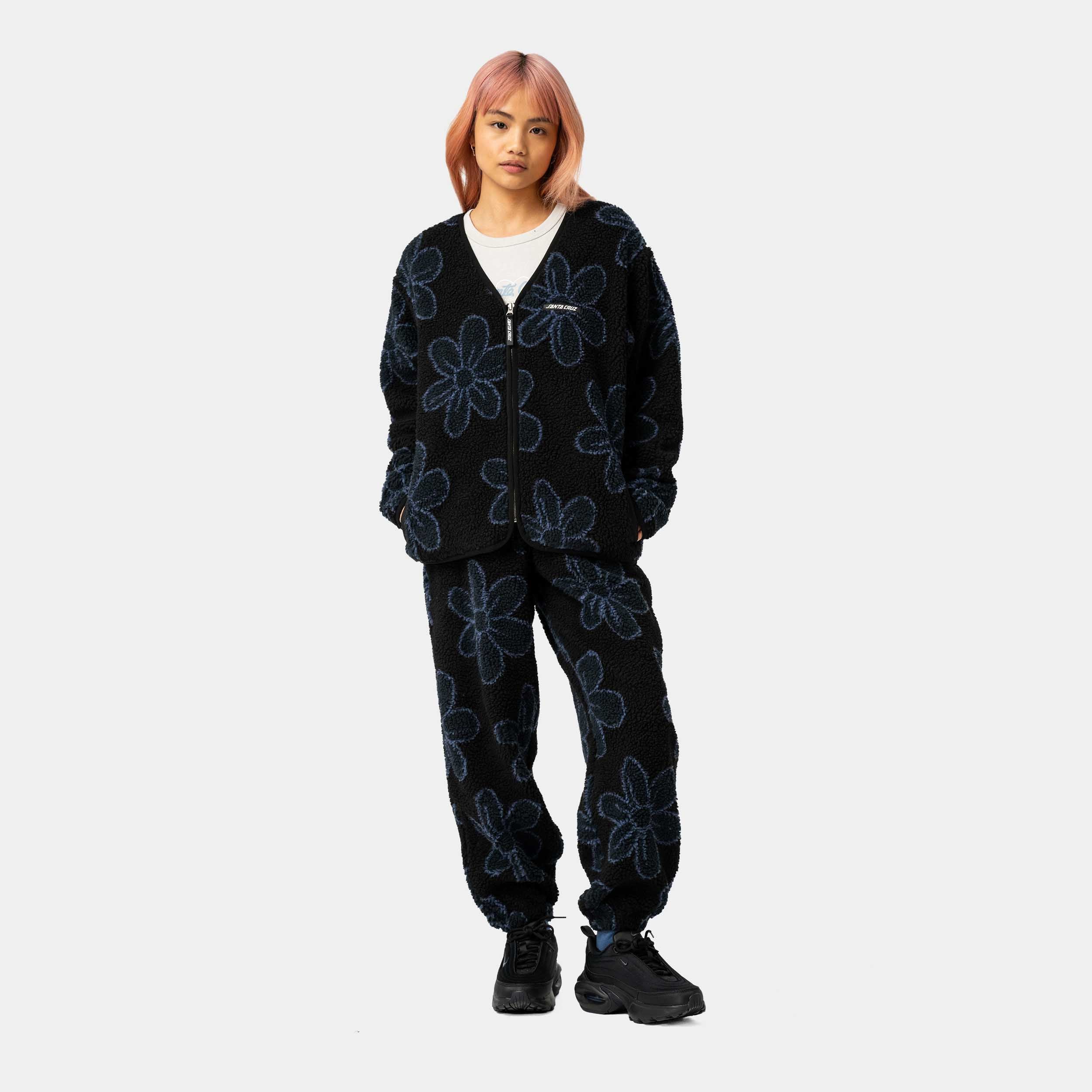 santa-cruz-skateboards-homebody-giacca-sherpa-donna-relaxed image 5