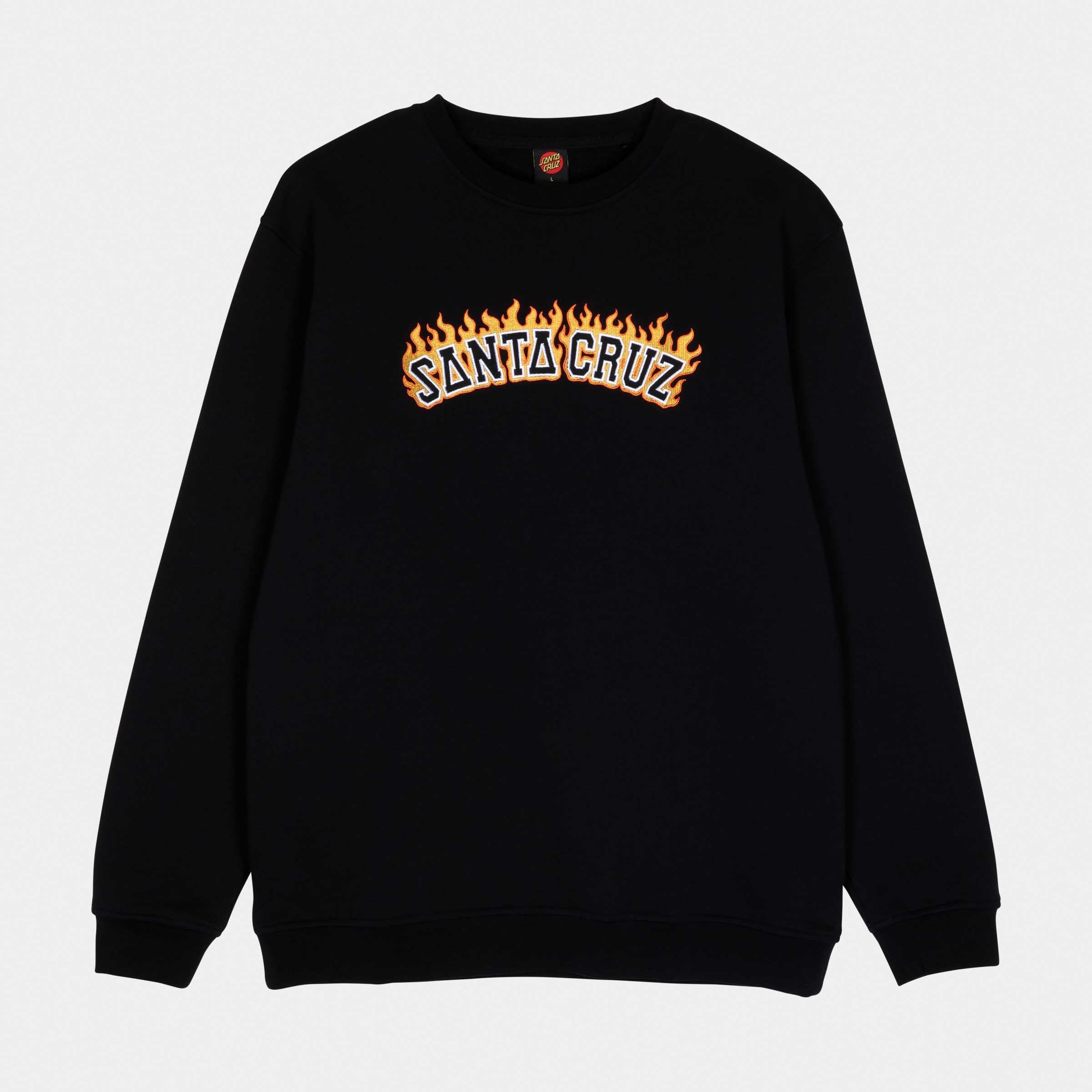 santa-cruz-skateboards-burnt-collegiate-felpa-crew-unisex image 1