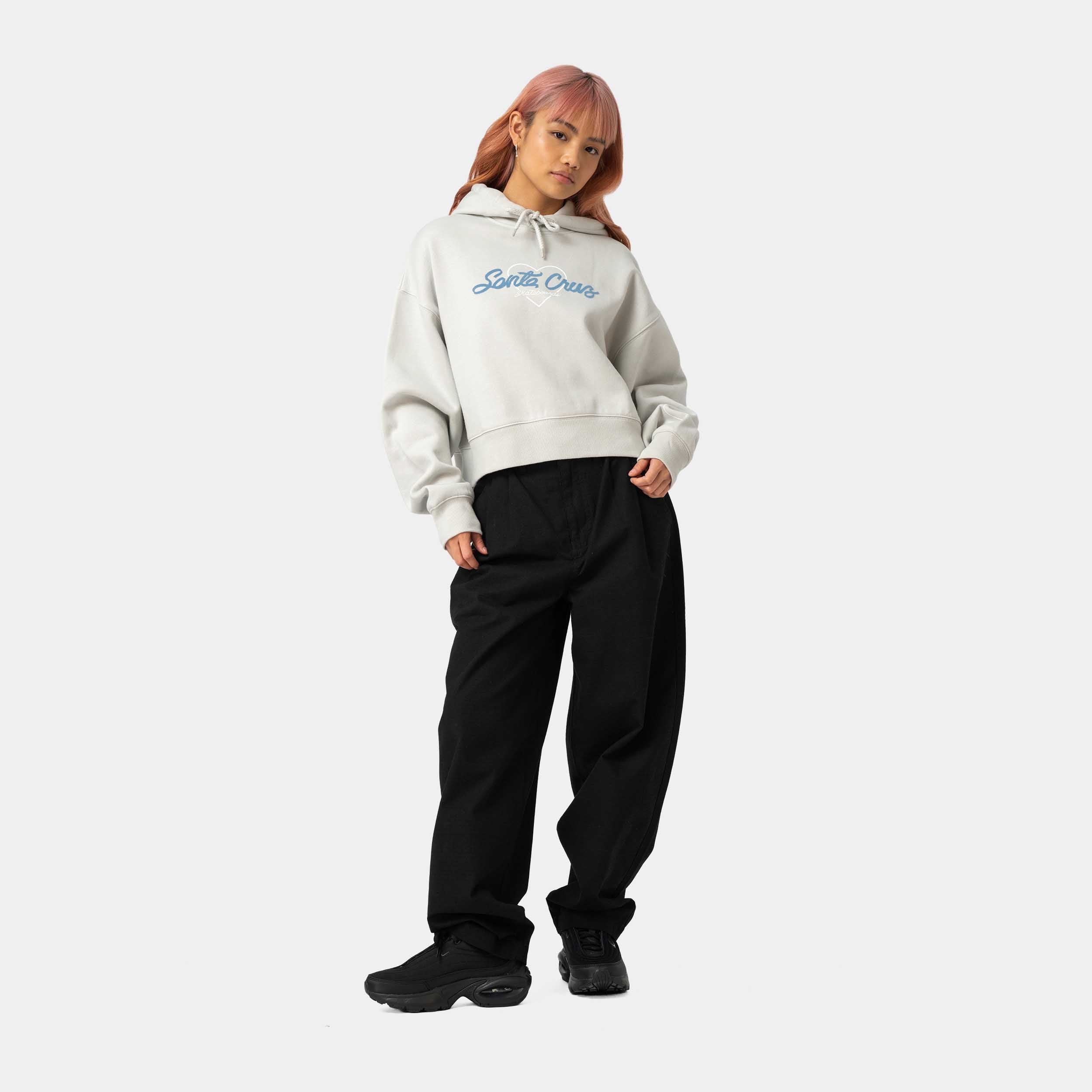 santa-cruz-skateboards-love-script-felpa-con-cappuccio-donna image 4