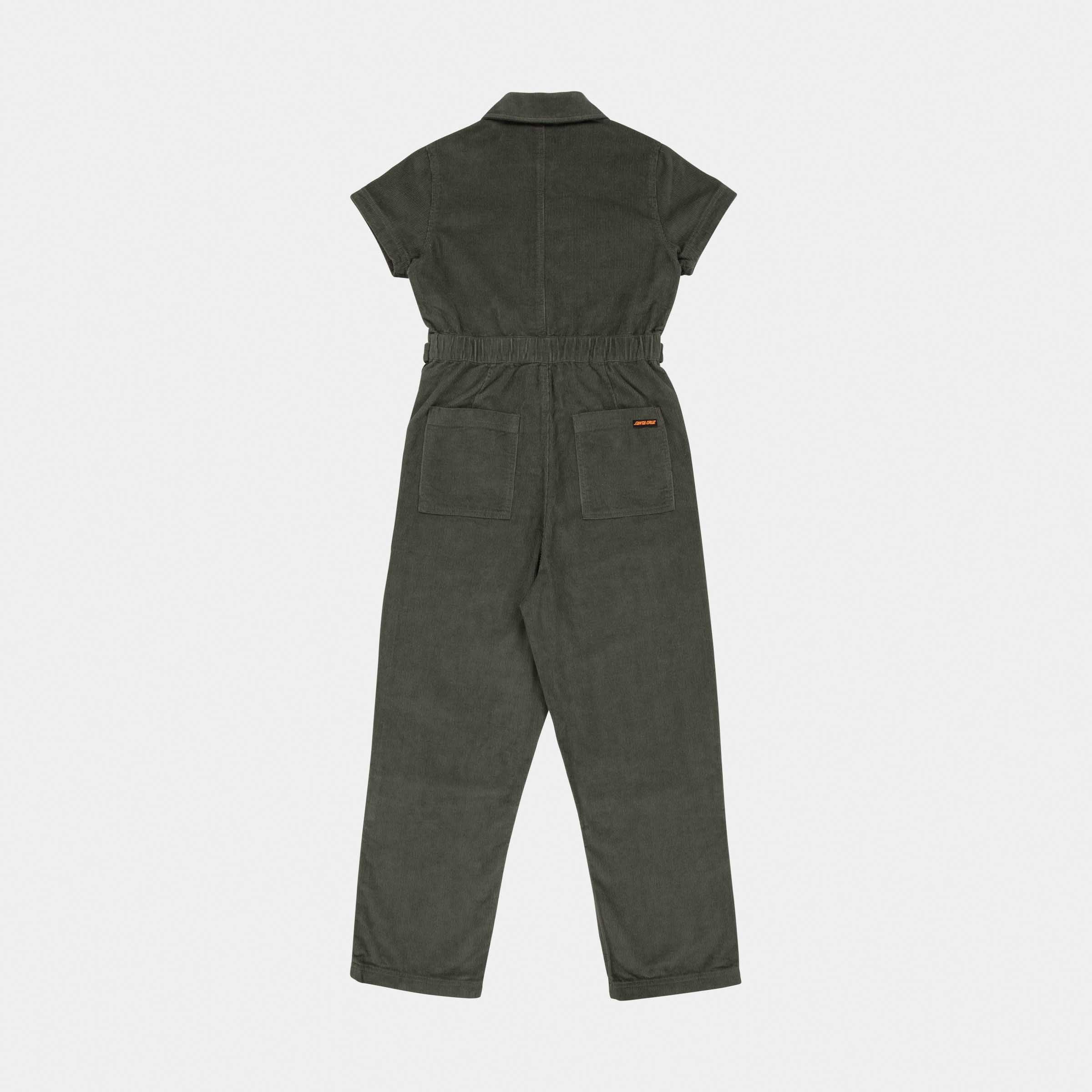 santa-cruz-skateboards-line-up-utility-tuta-jumpsuit-donna-in-velluto image 2