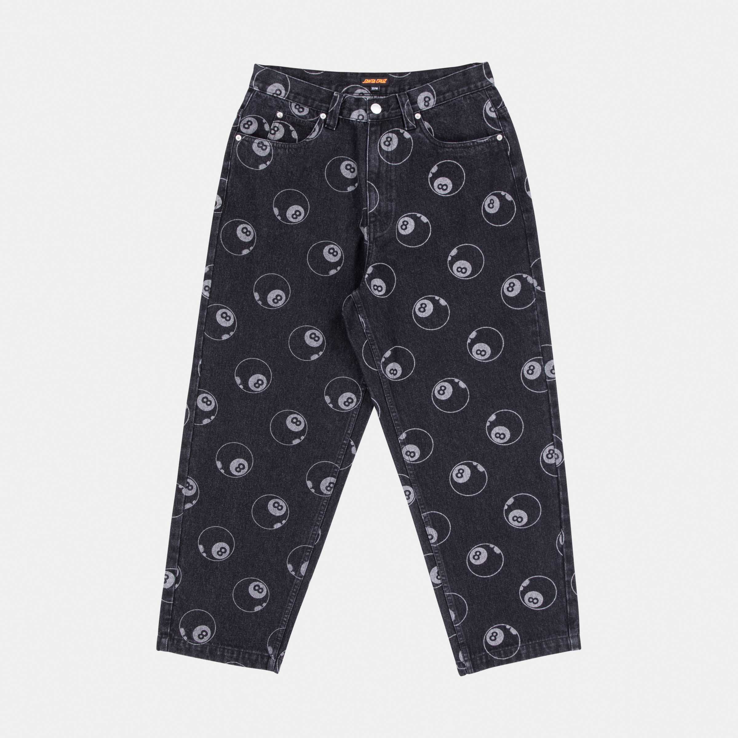 santa-cruz-skateboards-big-pants-baggy-denim-stampa-all-over-taglia-34 image 1