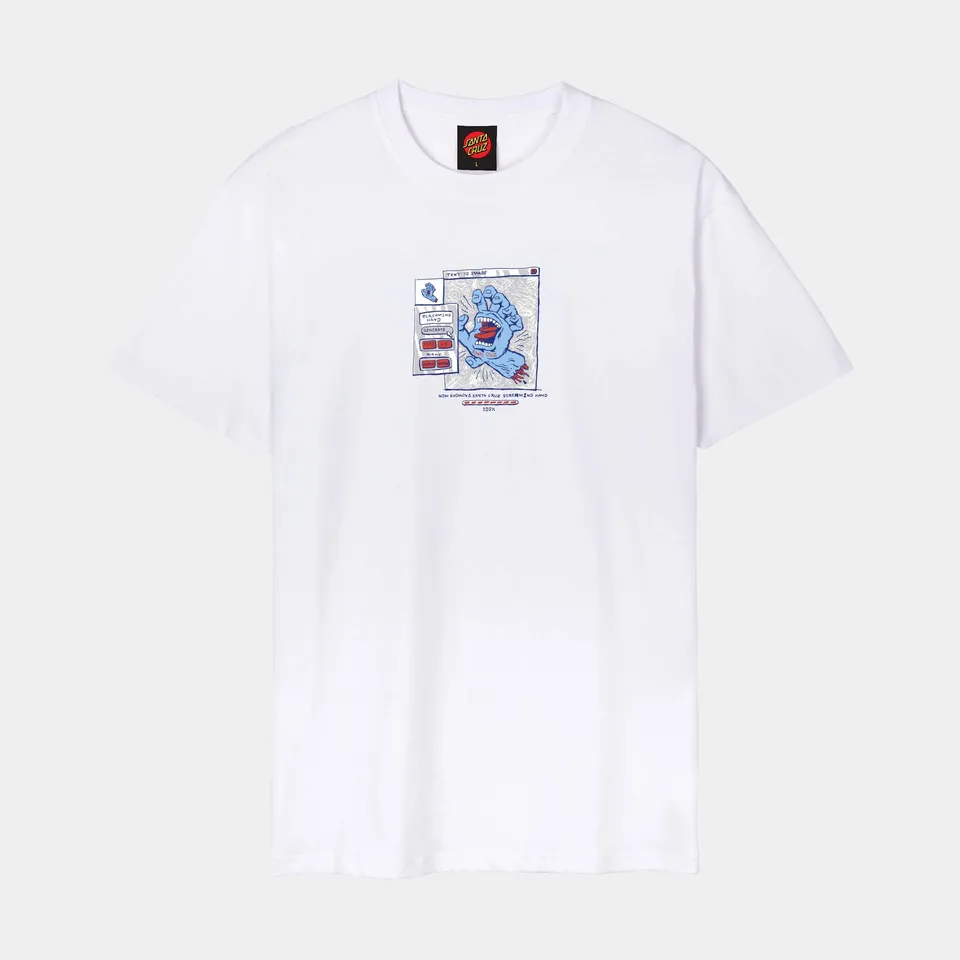 santa-cruz-skateboards-artificial-hand-front-t-shirt-in-cotone-organico image 1
