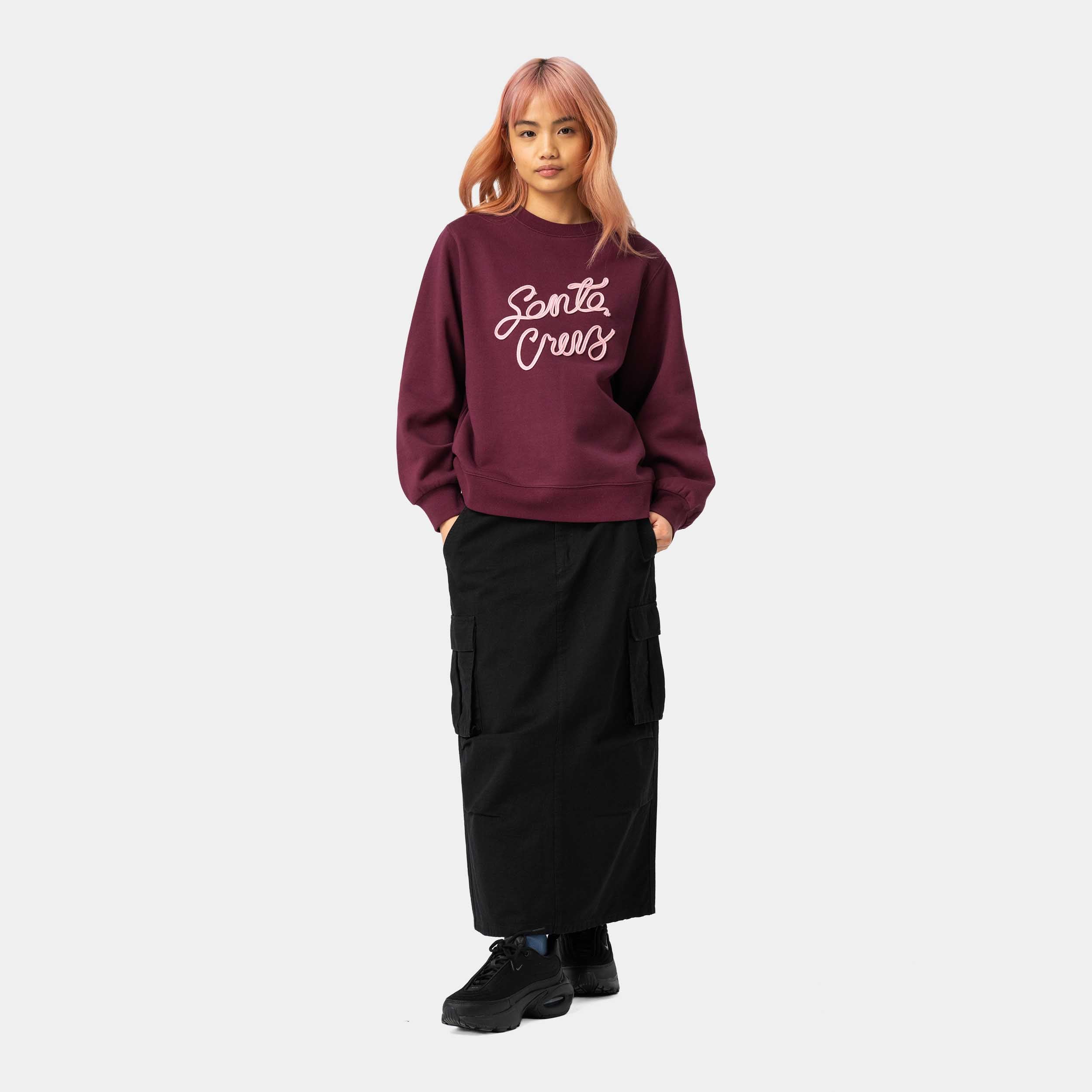 santa-cruz-skateboards-ribbon-script-crew-felpa-girocollo-loose-donna image 4