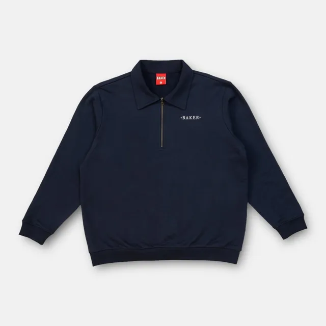 baker-skateboards-half-smart-quarter-zip-navy-felpa-con-mezza-zip image 1