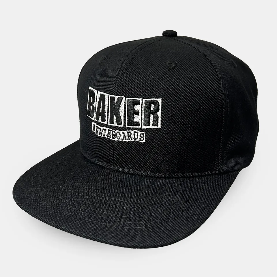 baker-skateboards-classic-logo-snapback-cappellino-6-pannelli-nero image 1