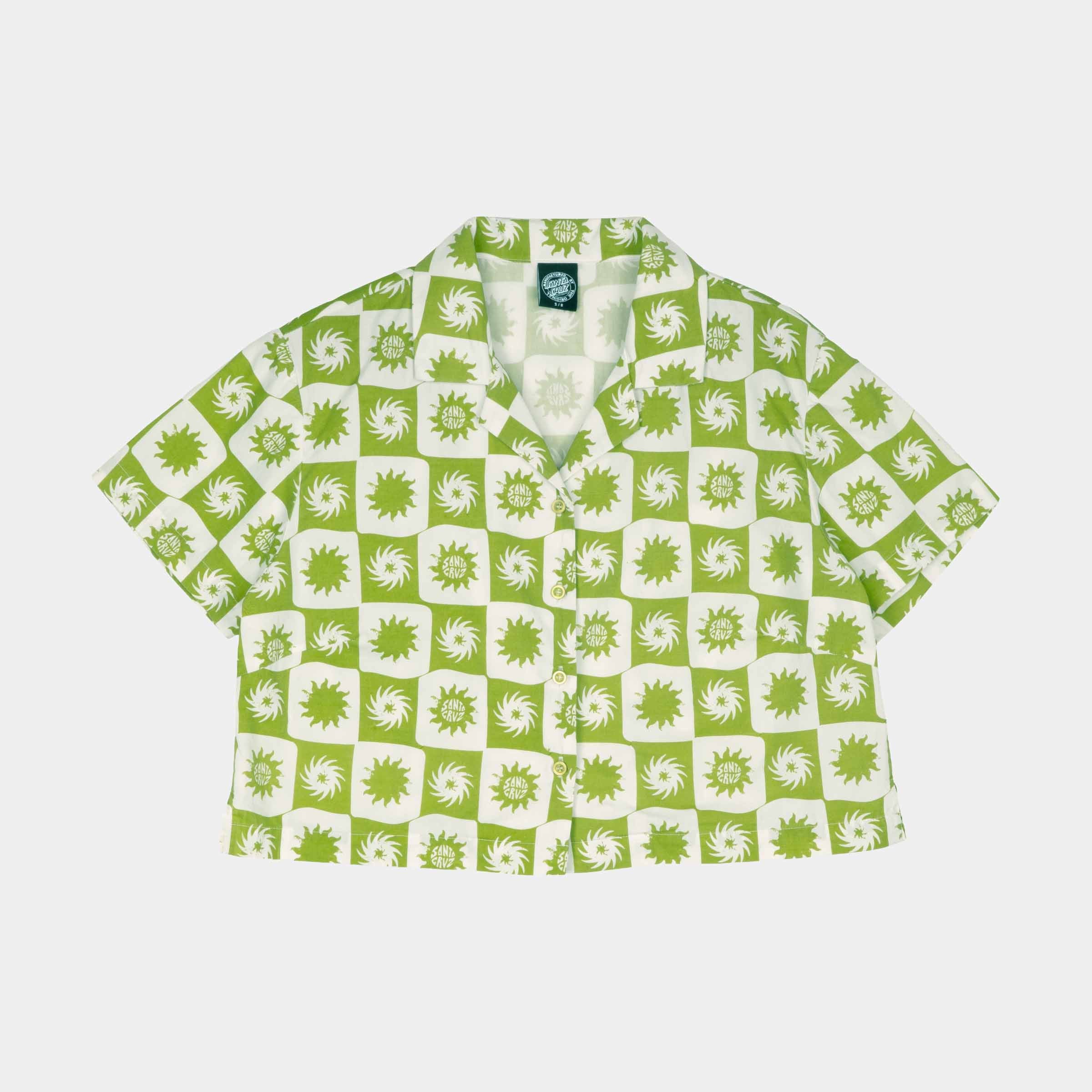 santa-cruz-skateboards-sun-daze-camicia-a-maniche-corte-donna-popeline-cotone-fa image 1