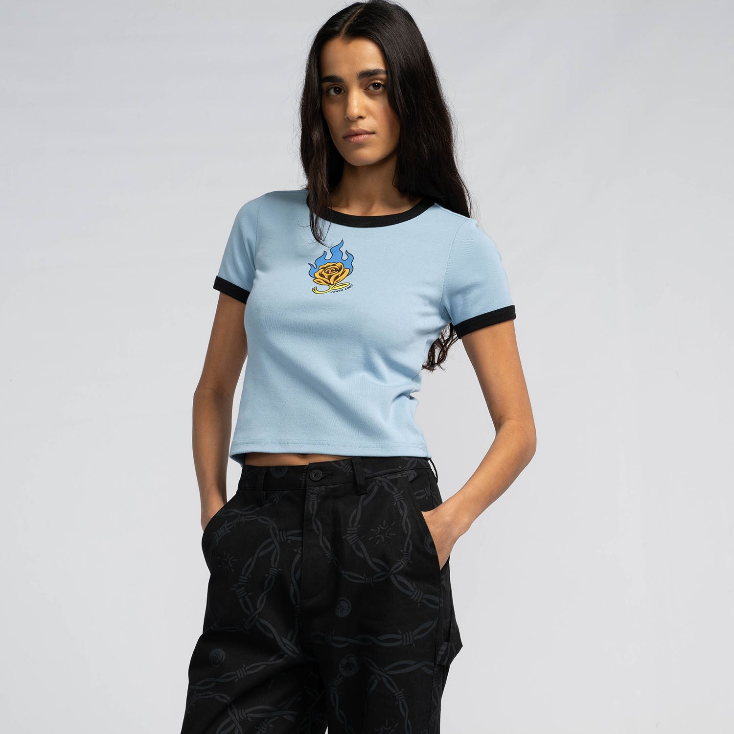 santa-cruz-skateboards-lucky-rose-ringer-t-shirt-donna-cropped-2 image 2