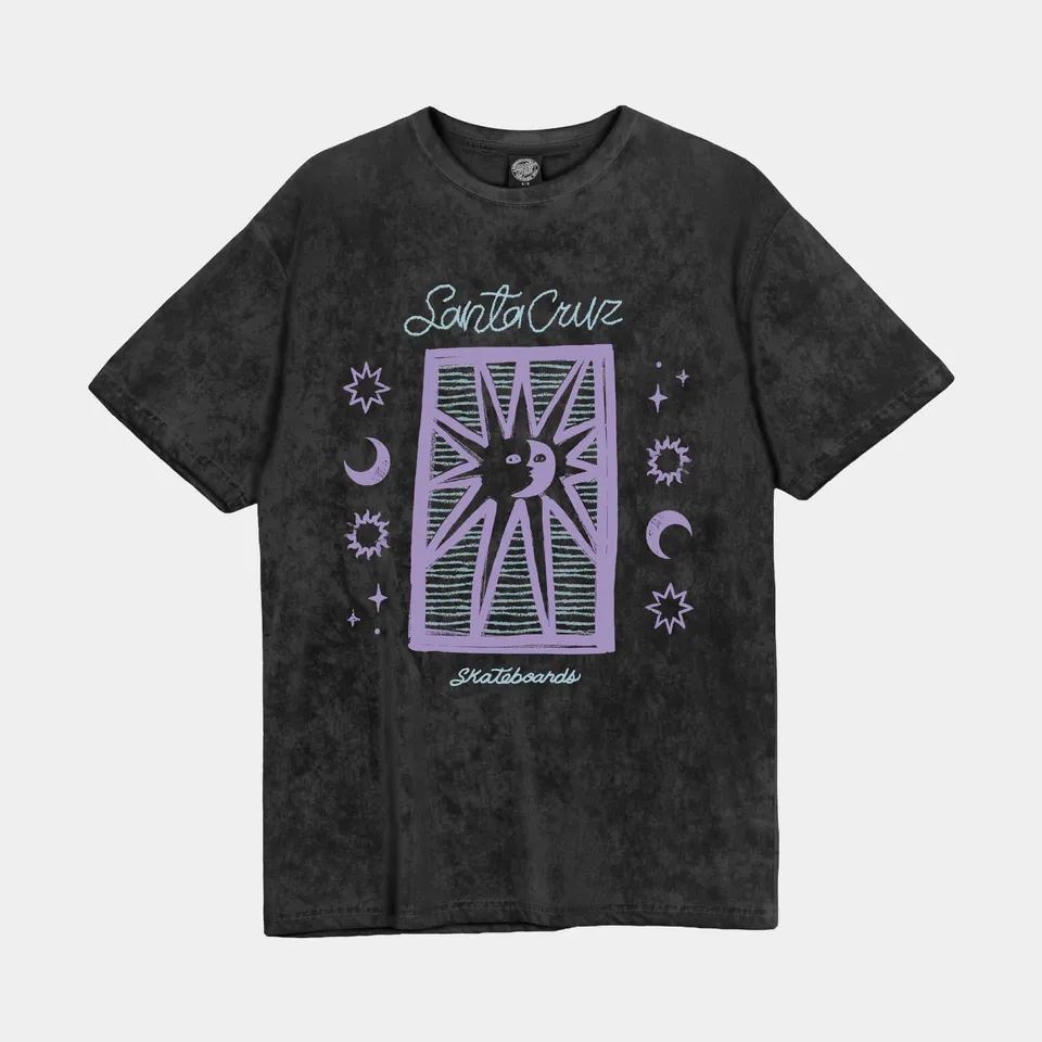 santa-cruz-skateboards-sun-stamp-script-t-shirt-donna-maglietta-relaxed-fit-in-c image 1