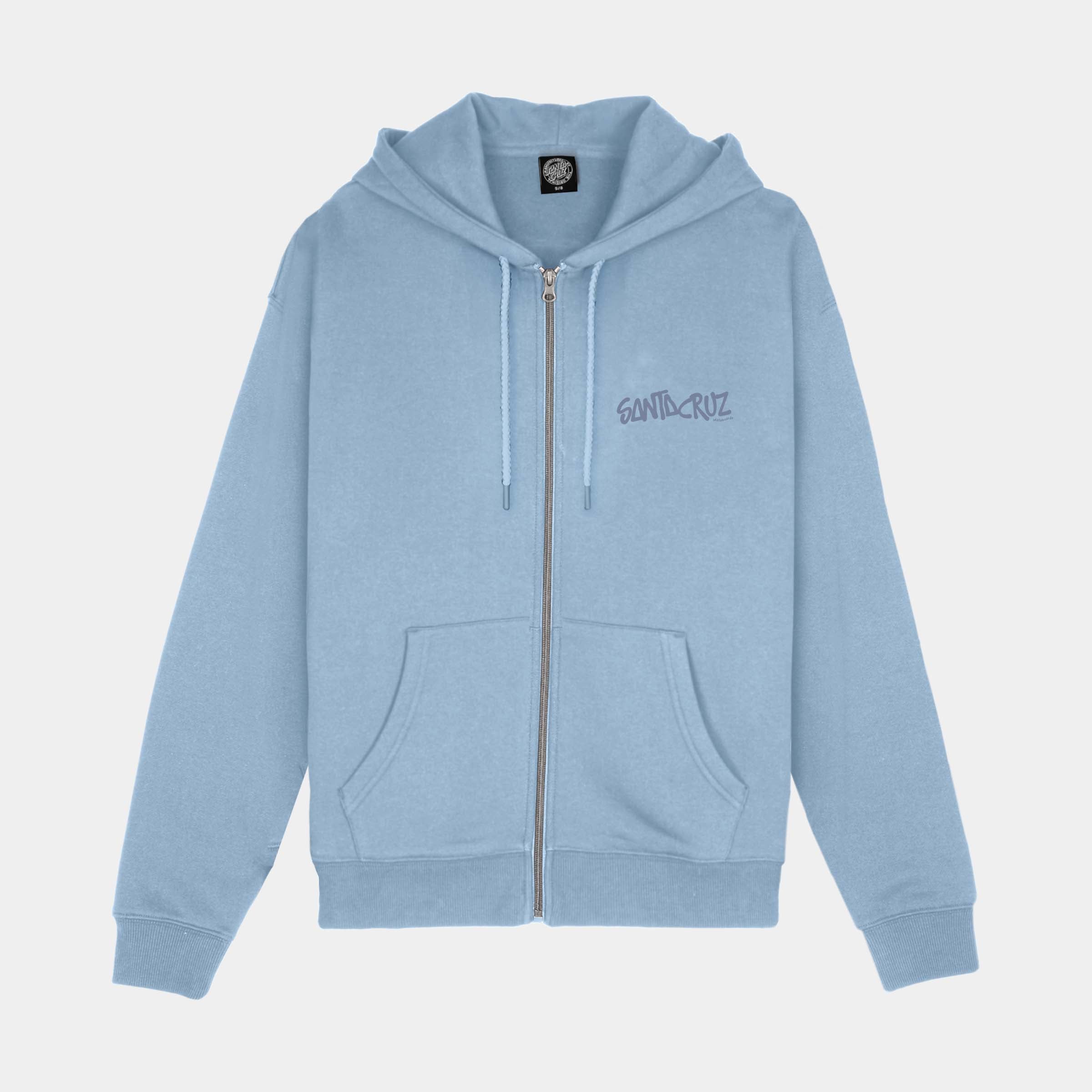 santa-cruz-skateboards-dizzy-daisy-felpa-zip-hoodie-donna-boxy-fit image 2