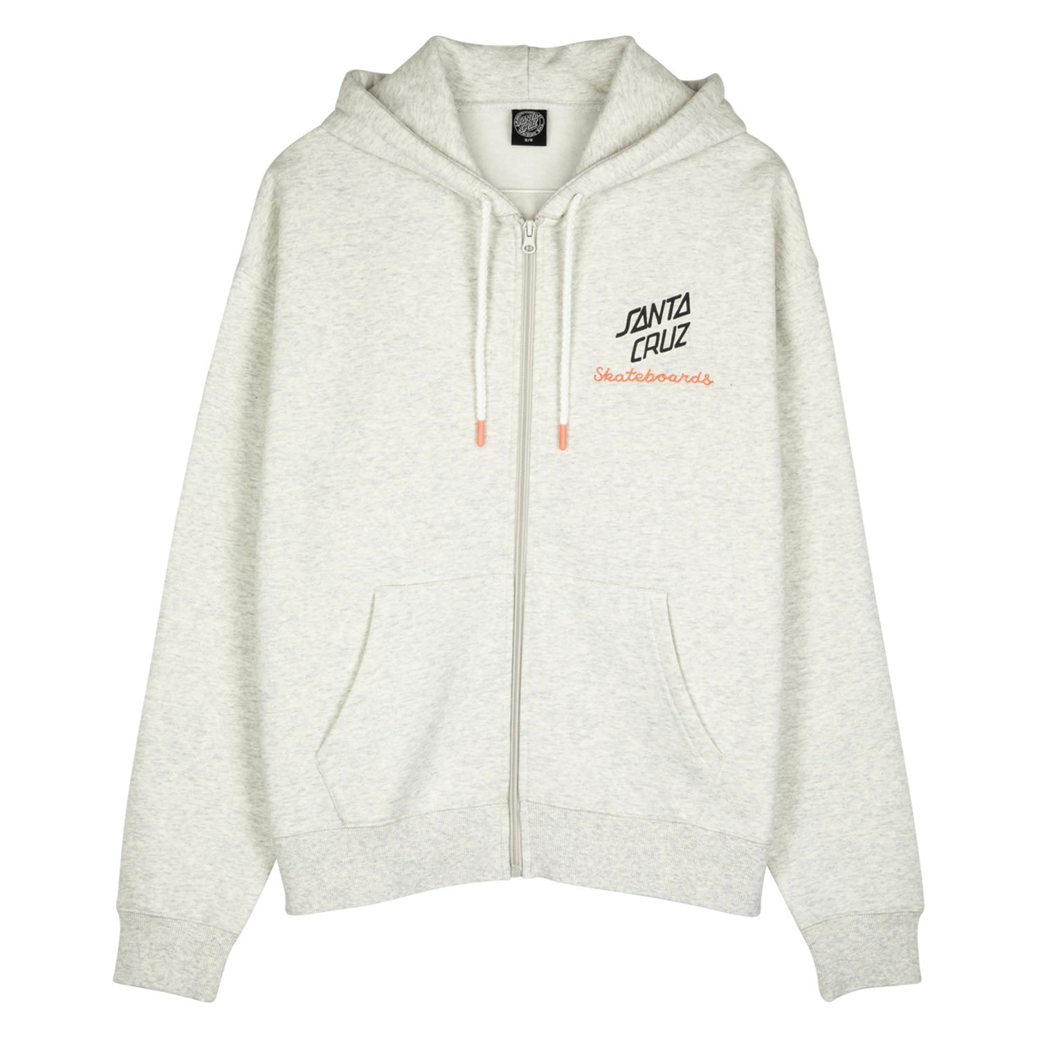 santa-cruz-skateboards-singular-script-zip-hoodie-felpa-zip-boxy-330gsm image 3