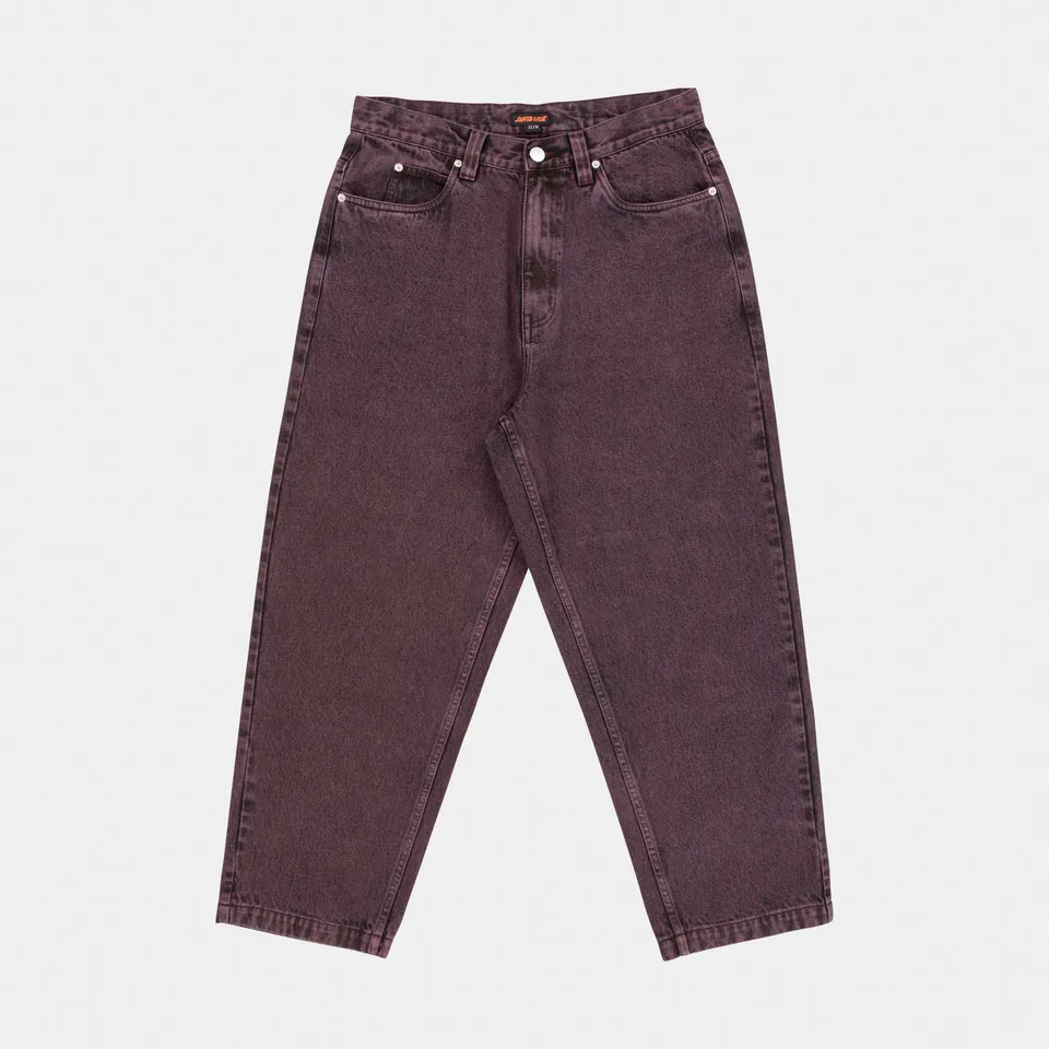 santa-cruz-skateboards-big-pants-baggy-denim-dark-cherry-taglia-34 image 1